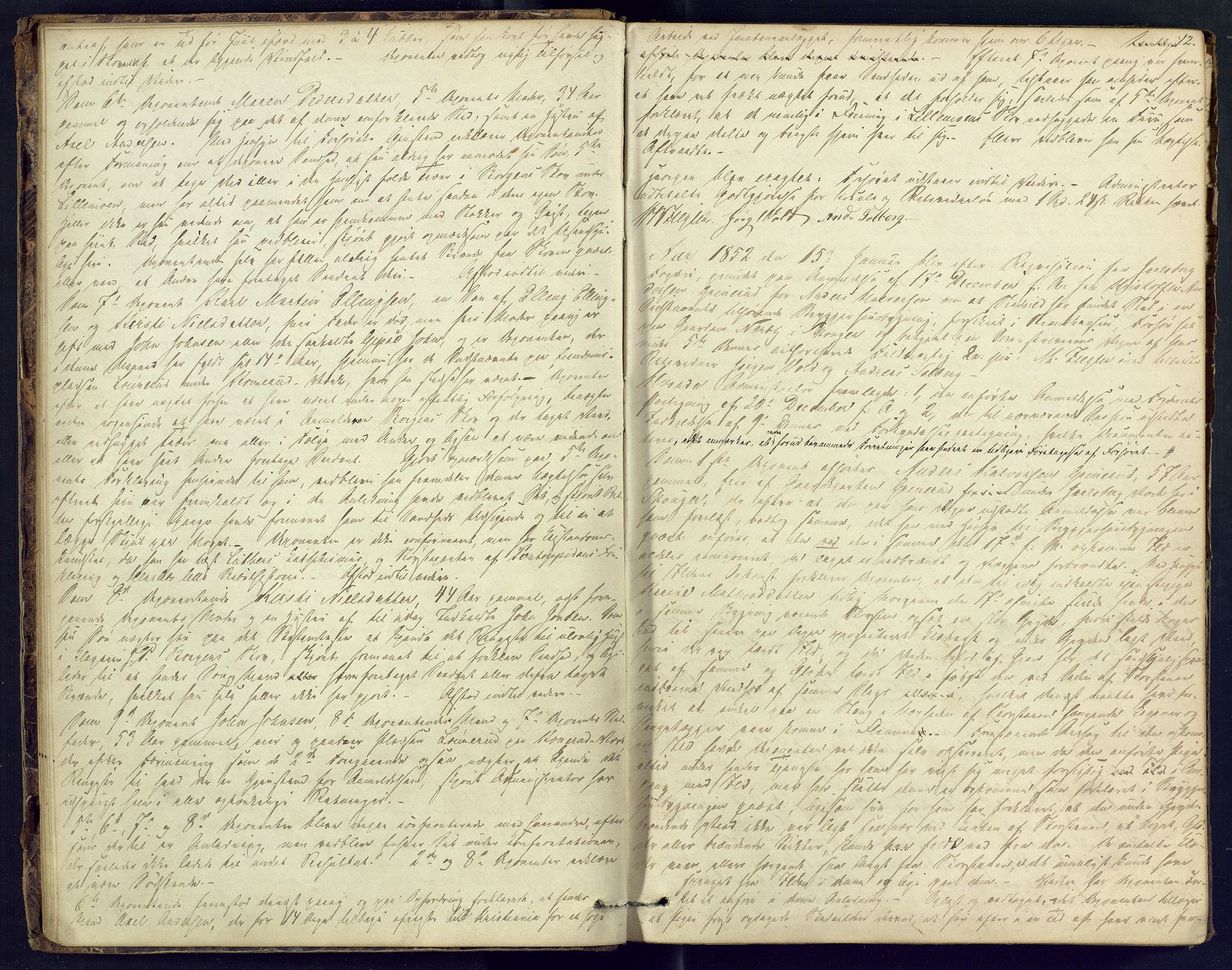 Nordre Jarlsberg sorenskriveri, AV/SAKO-A-80/F/Fb/Fba/L0011: Ekstrarettsprotokoll, 1851-1855, p. 12