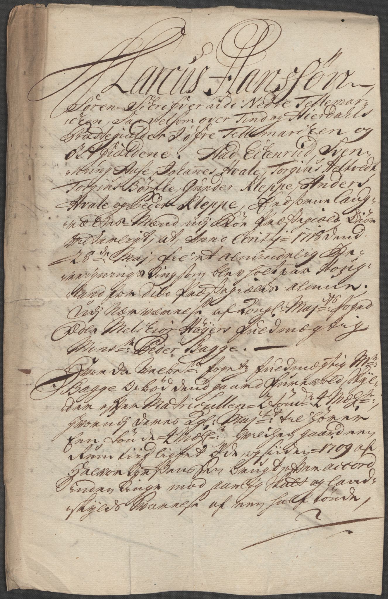 Rentekammeret inntil 1814, Reviderte regnskaper, Fogderegnskap, AV/RA-EA-4092/R36/L2130: Fogderegnskap Øvre og Nedre Telemark og Bamble, 1718, p. 307