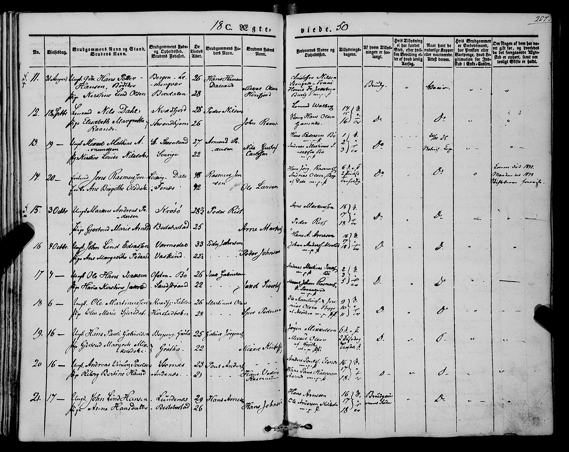 Trondenes sokneprestkontor, AV/SATØ-S-1319/H/Ha/L0009kirke: Parish register (official) no. 9, 1841-1852, p. 207