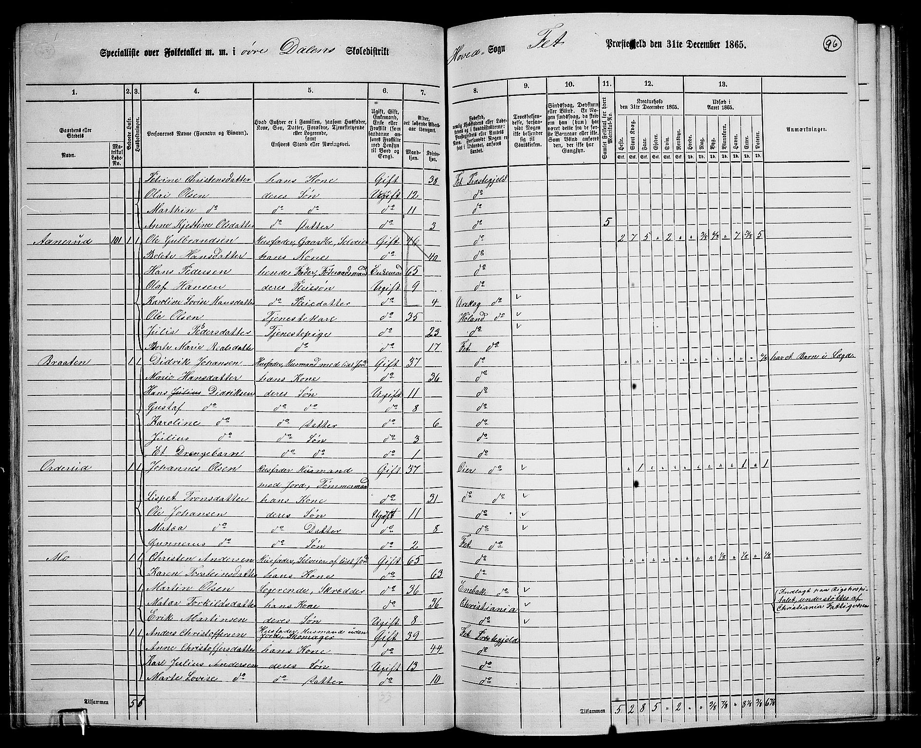 RA, 1865 census for Fet, 1865, p. 90