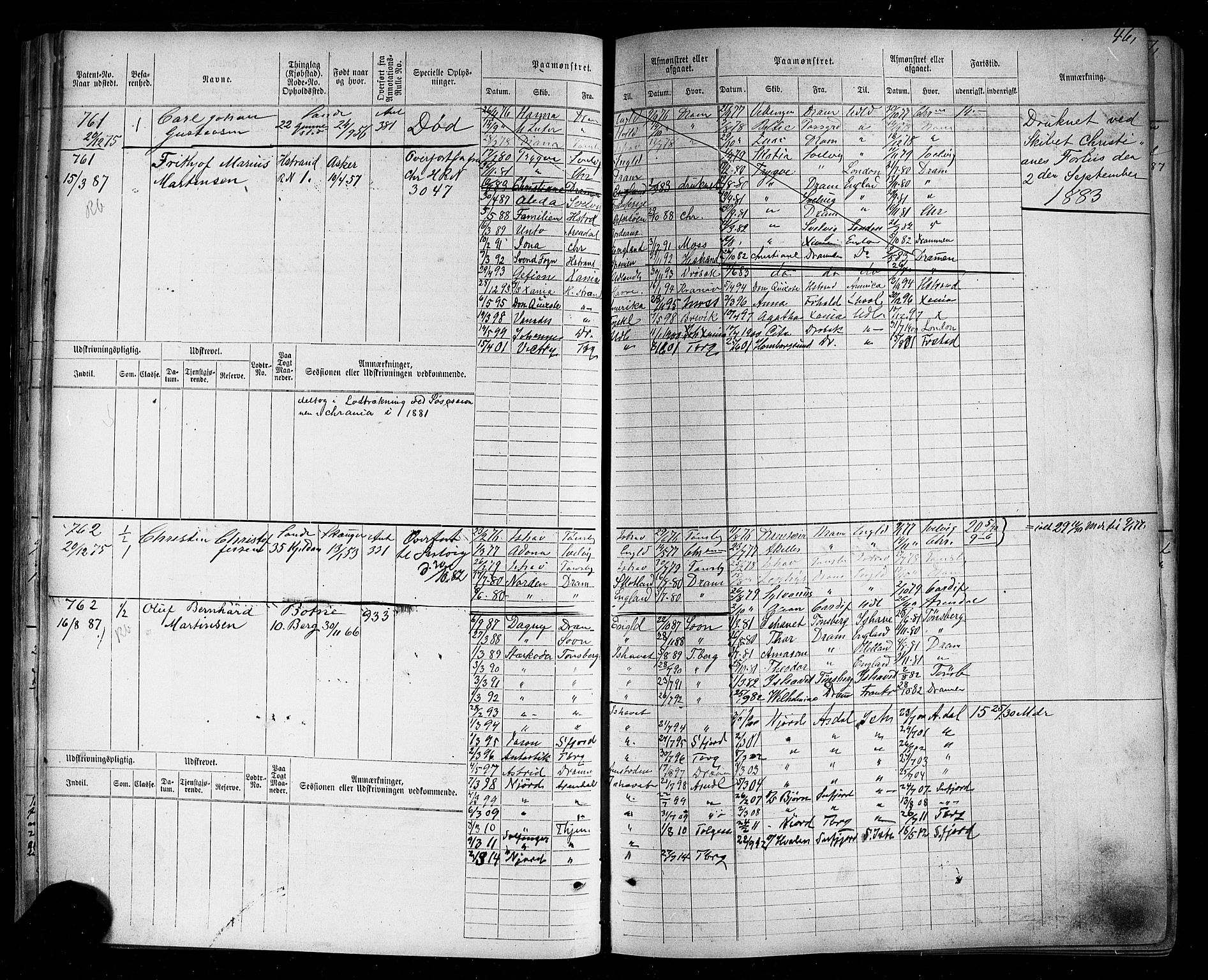 Holmestrand innrulleringskontor, SAKO/A-1151/F/Fc/L0003: Hovedrulle, 1872-1921, p. 50