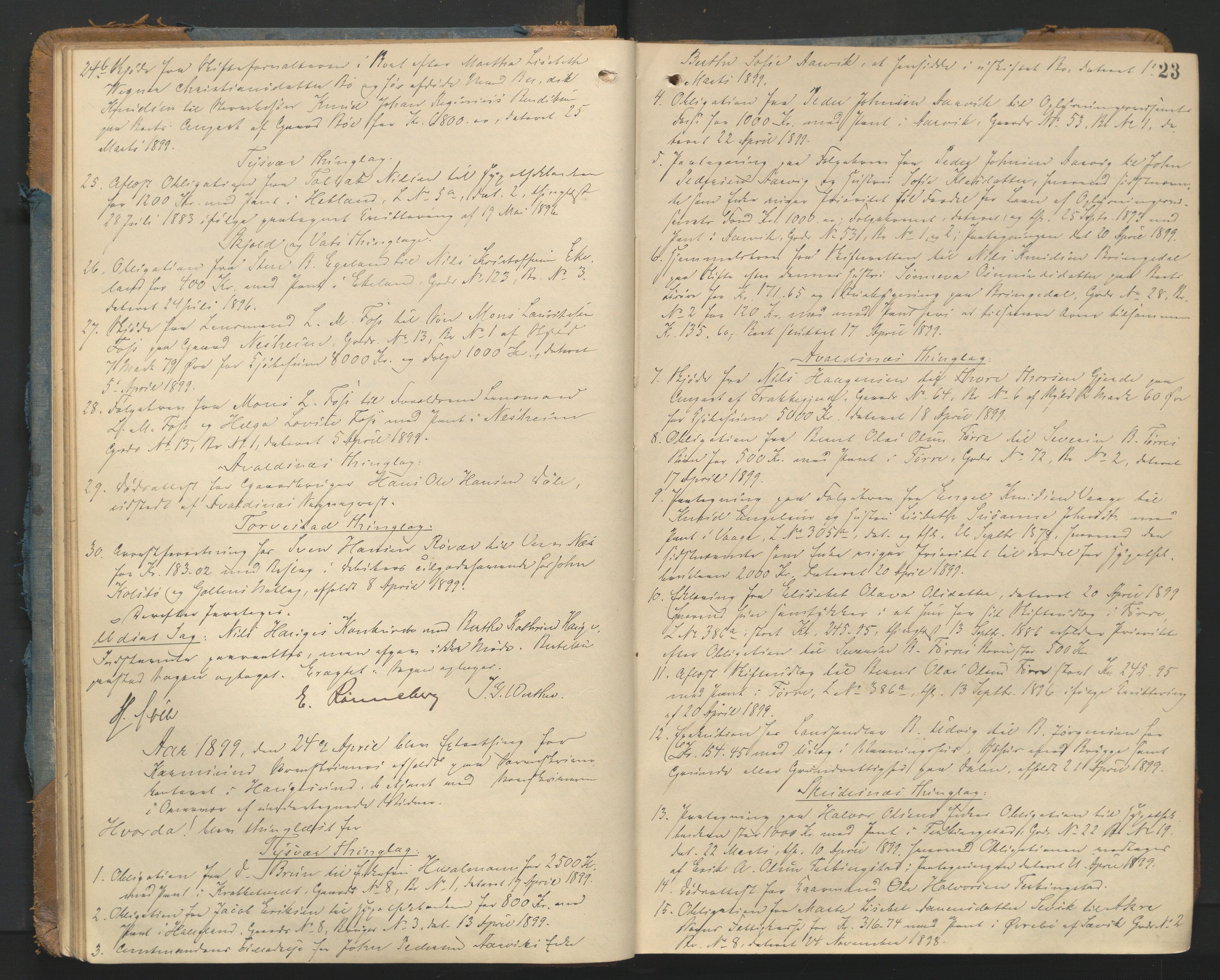 Karmsund sorenskriveri, AV/SAST-A-100311/01/I/IA/IAB/L0011: TINGBOK, 1898-1903, p. 22b-23a