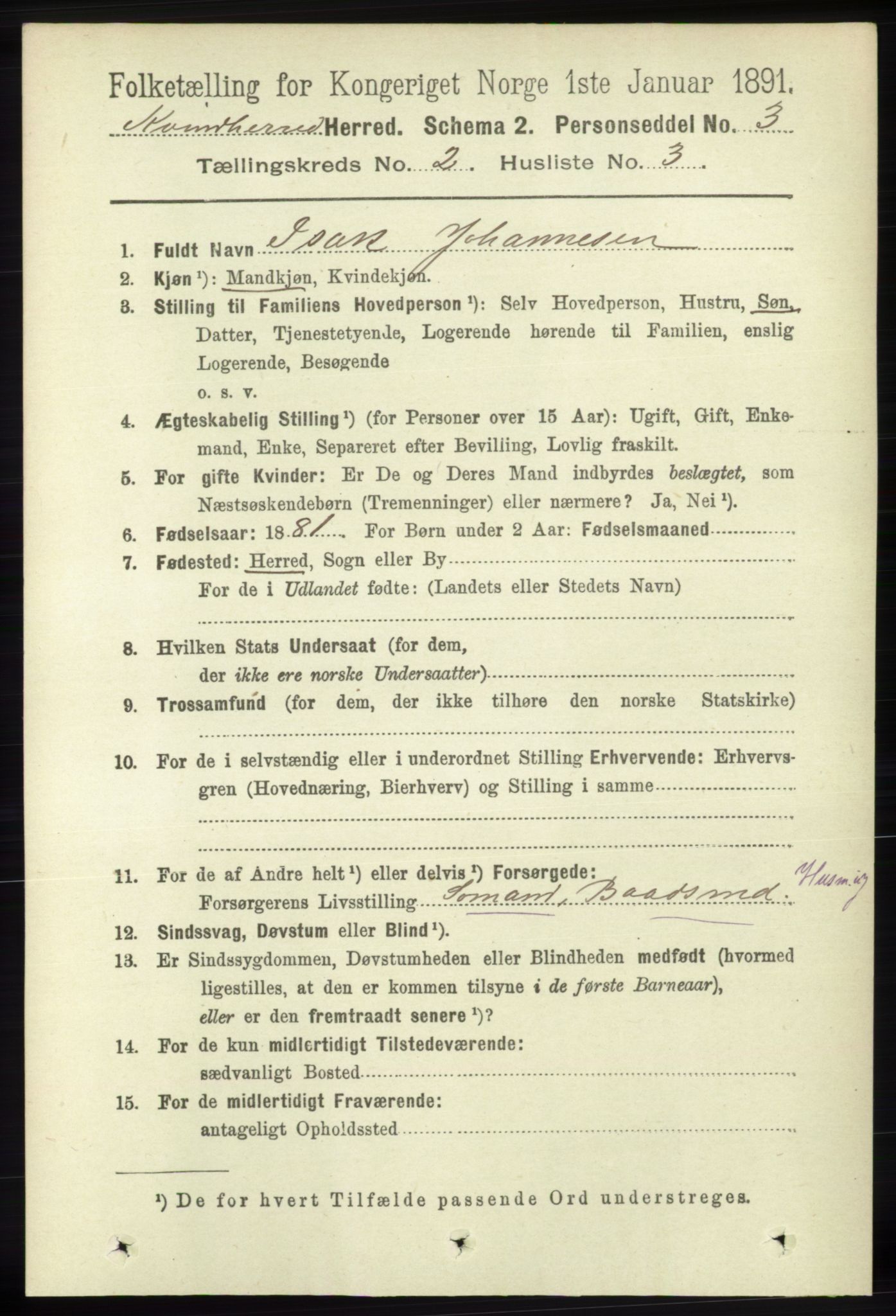 RA, 1891 census for 1224 Kvinnherad, 1891, p. 638