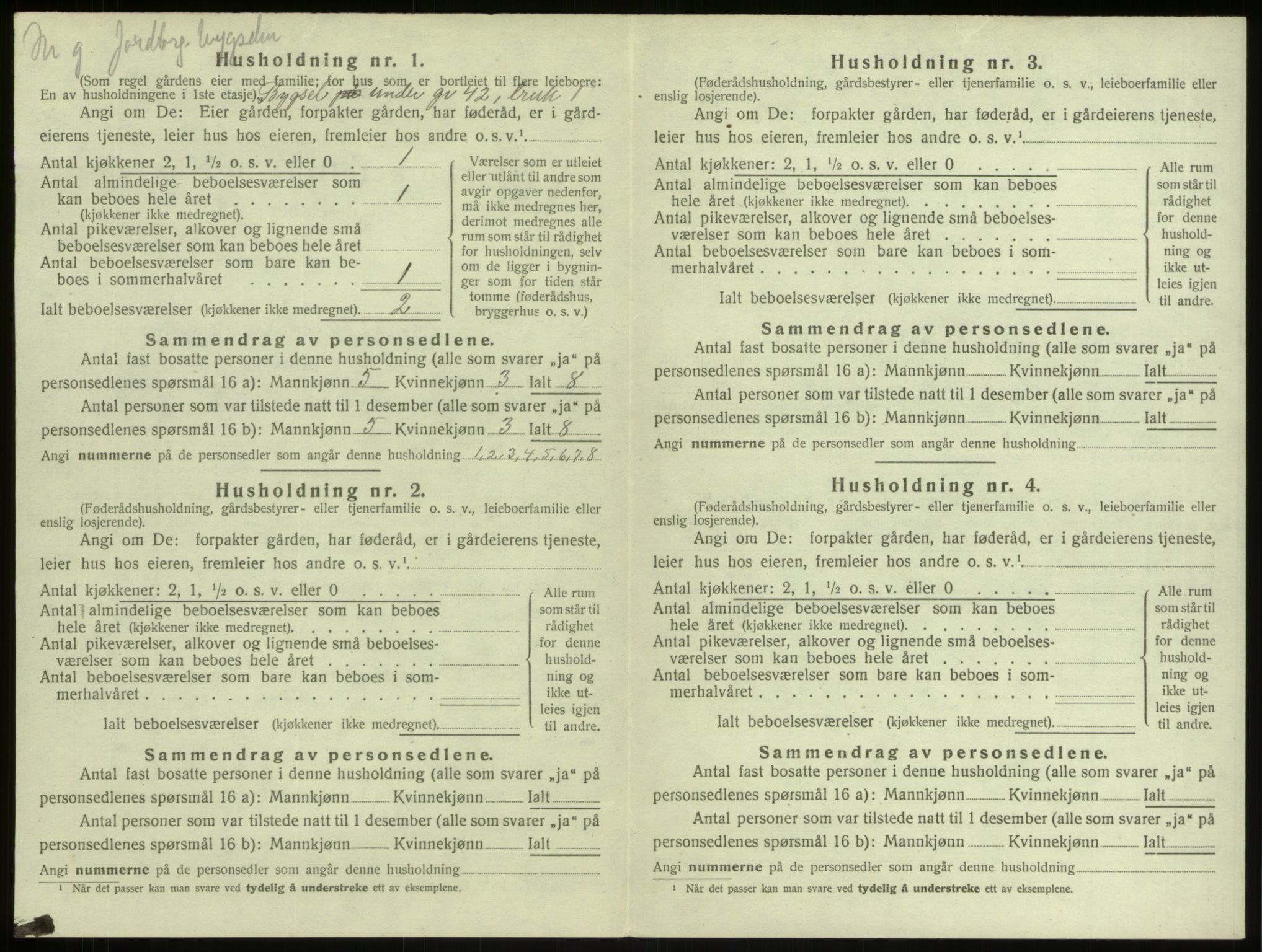 SAB, 1920 census for Manger, 1920, p. 1006