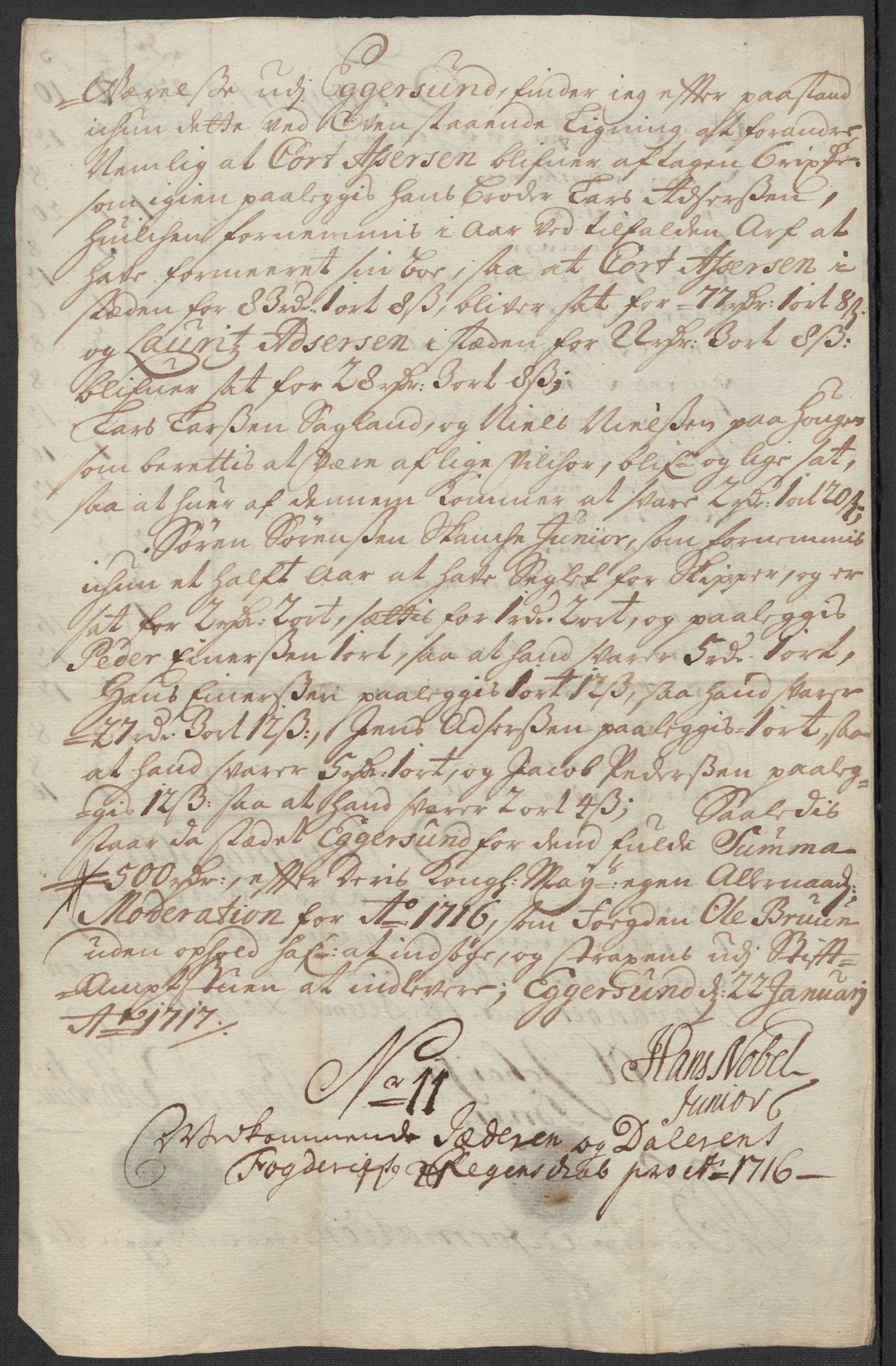 Rentekammeret inntil 1814, Reviderte regnskaper, Fogderegnskap, AV/RA-EA-4092/R46/L2740: Fogderegnskap Jæren og Dalane, 1715-1716, p. 376