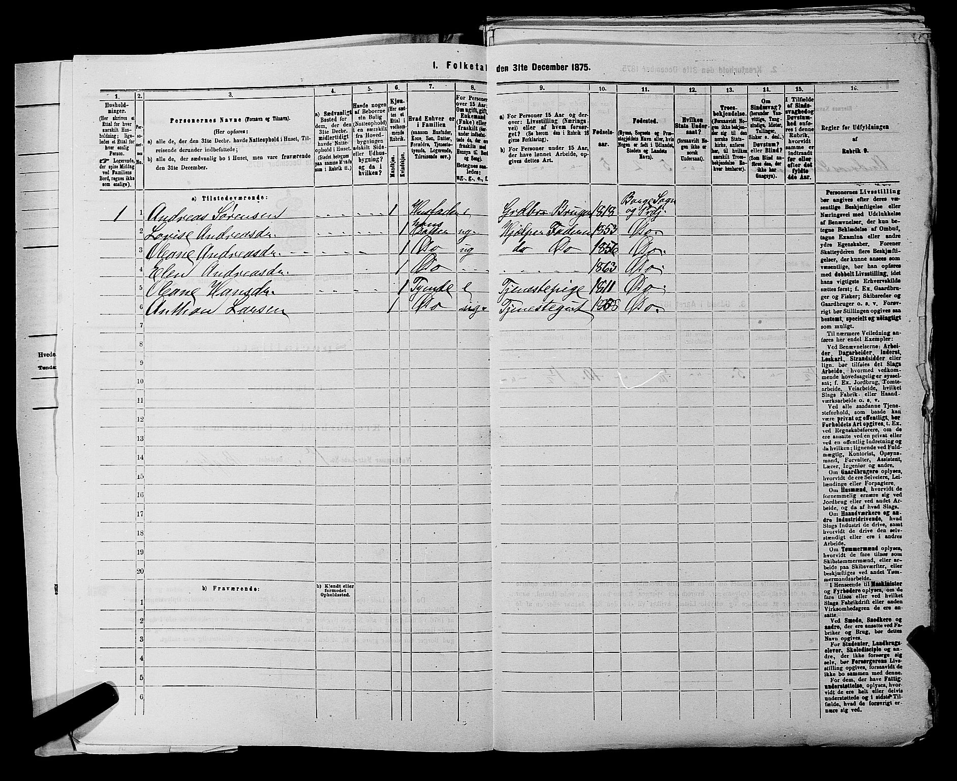 RA, 1875 census for 0113P Borge, 1875, p. 32