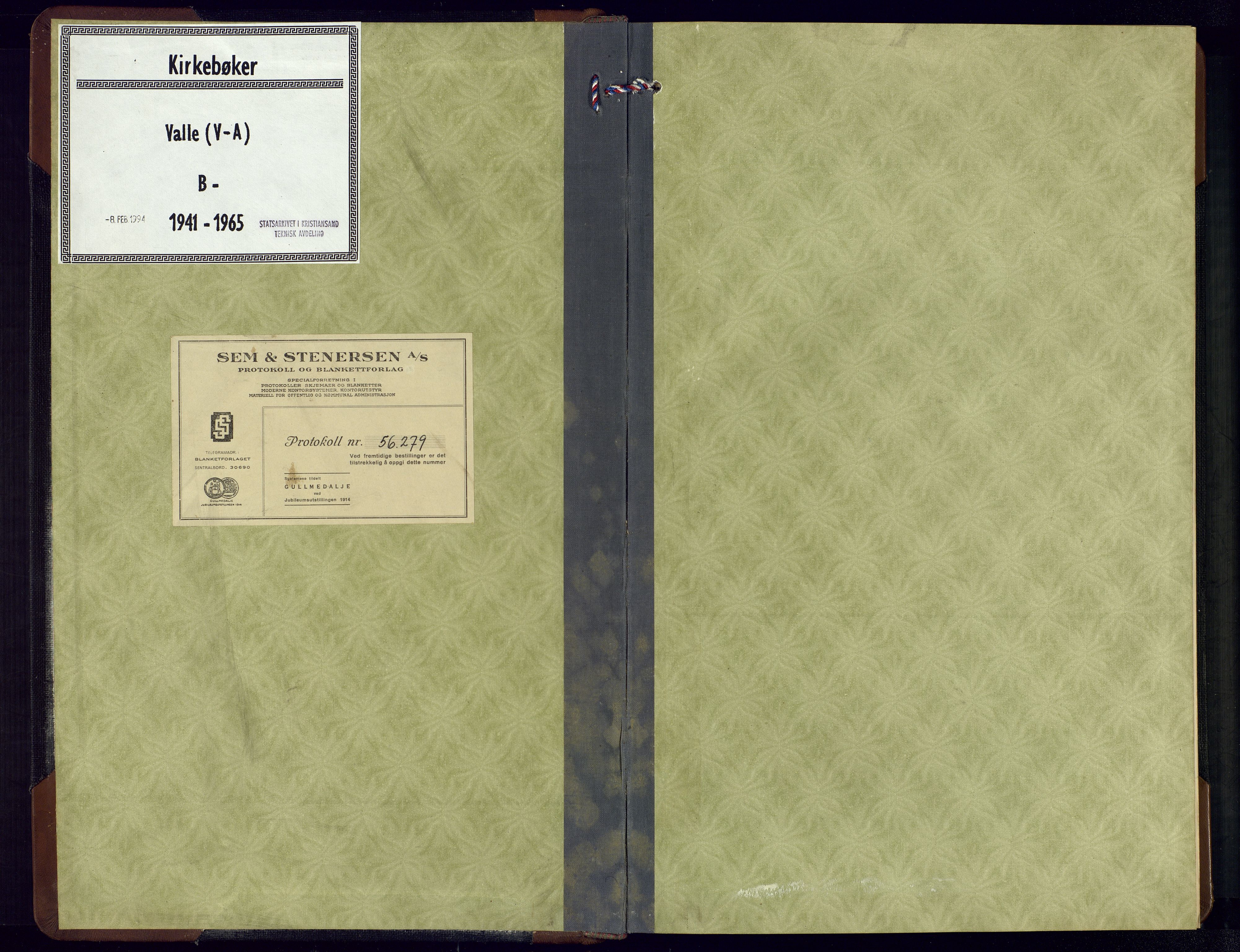 Sør-Audnedal sokneprestkontor, AV/SAK-1111-0039/F/Fb/Fbb/L0007: Parish register (copy) no. B-7, 1939-1965