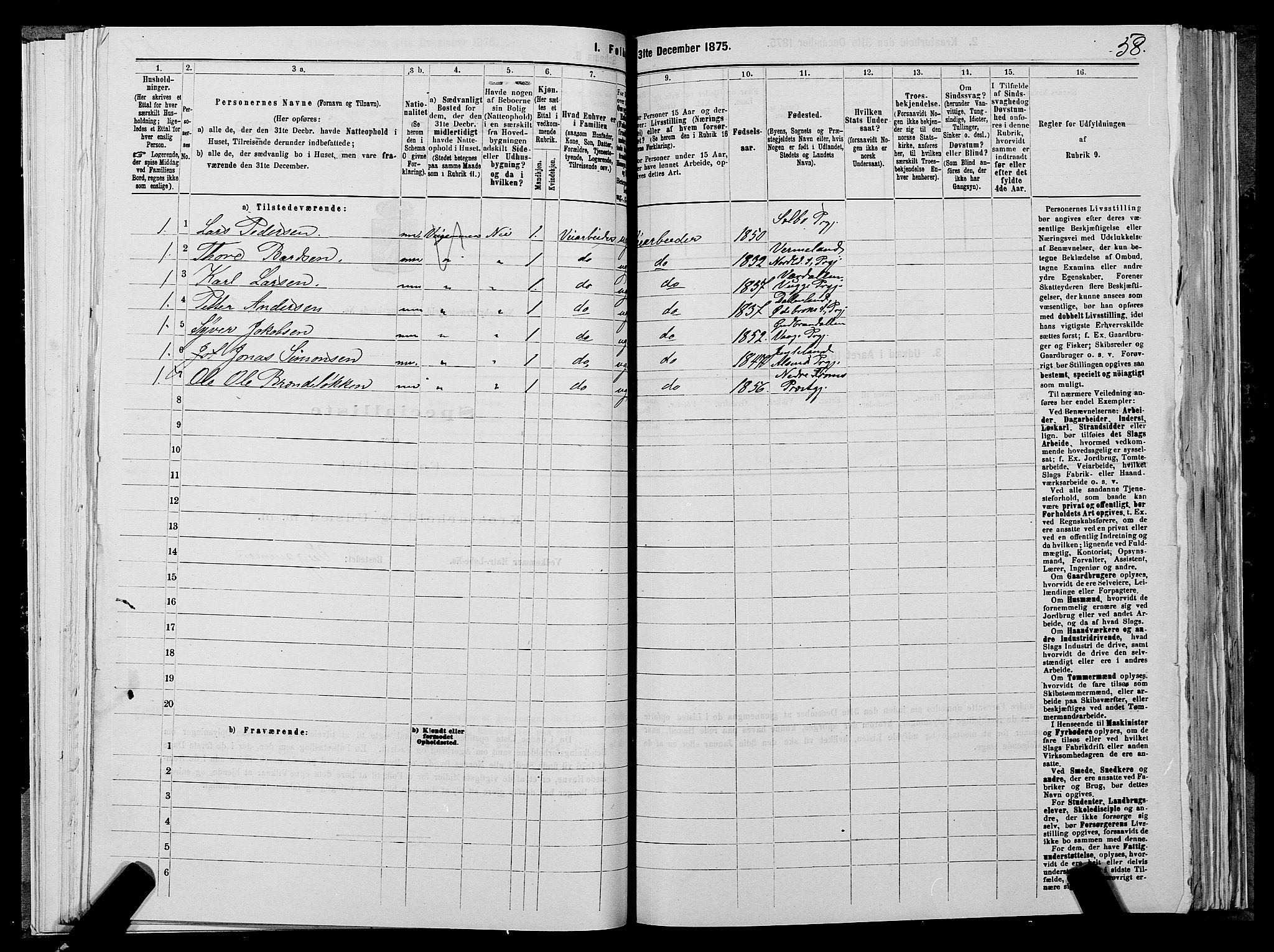 SATØ, 1875 census for 2027P Nesseby, 1875, p. 1058