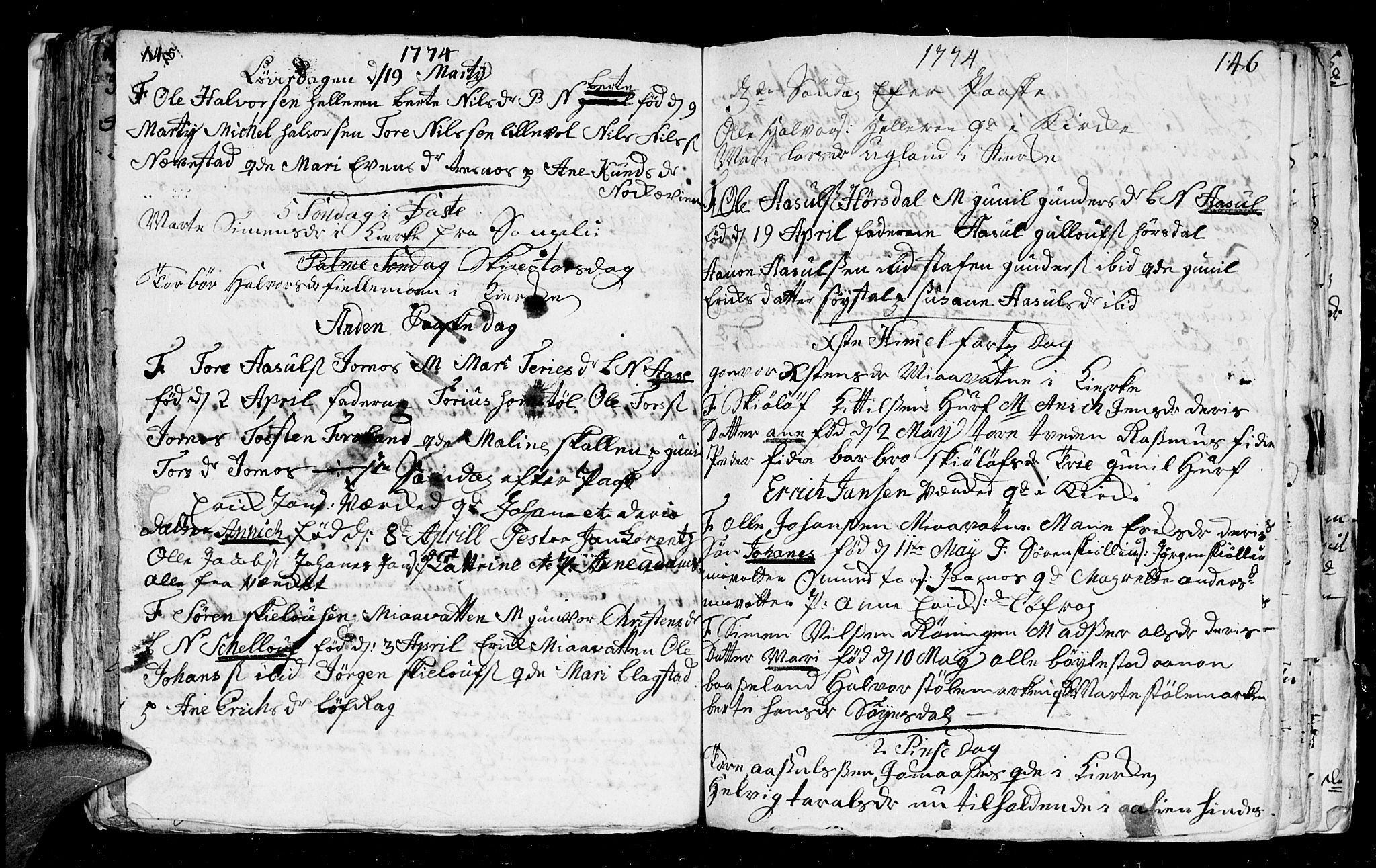 Froland sokneprestkontor, AV/SAK-1111-0013/F/Fb/L0003: Parish register (copy) no. B 3, 1759-1776, p. 145-146