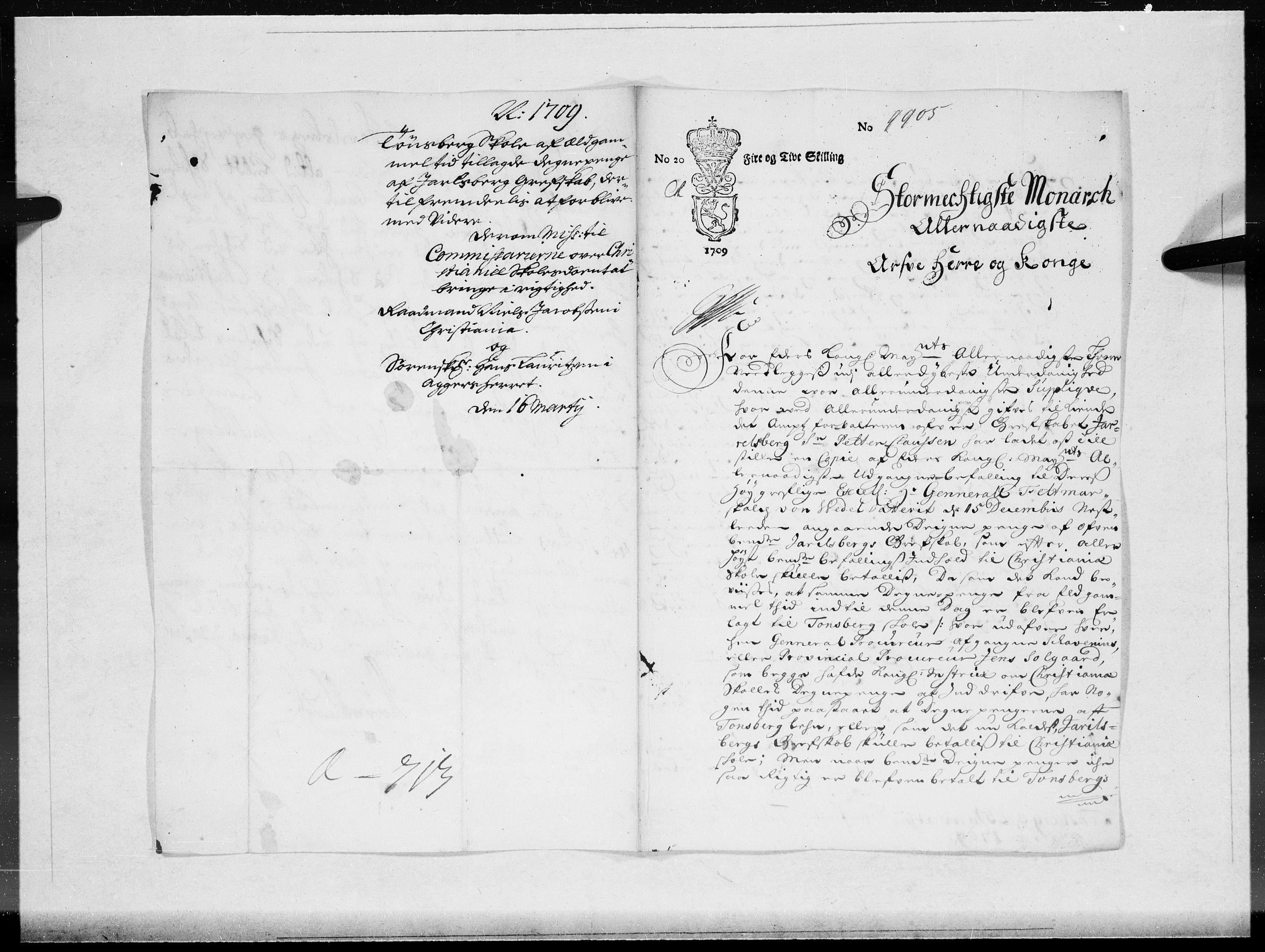 Danske Kanselli 1572-1799, AV/RA-EA-3023/F/Fc/Fcc/Fcca/L0067: Norske innlegg 1572-1799, 1709, p. 102