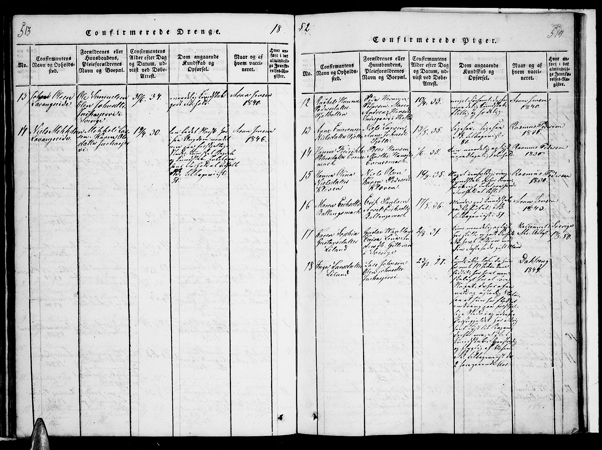 Ministerialprotokoller, klokkerbøker og fødselsregistre - Nordland, AV/SAT-A-1459/863/L0911: Parish register (copy) no. 863C01, 1821-1858, p. 513-514