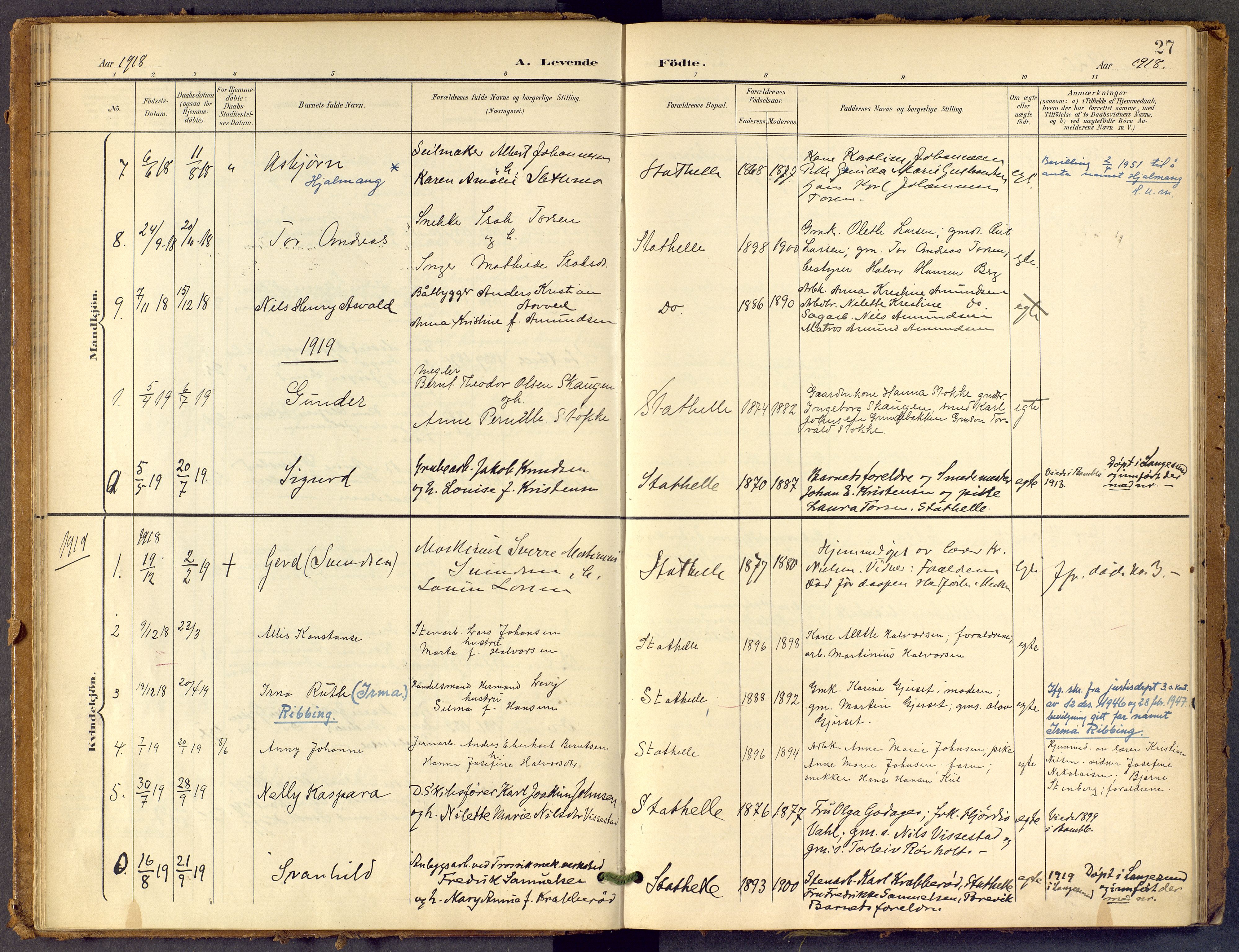 Bamble kirkebøker, SAKO/A-253/F/Fb/L0002: Parish register (official) no. II 2, 1900-1921, p. 27