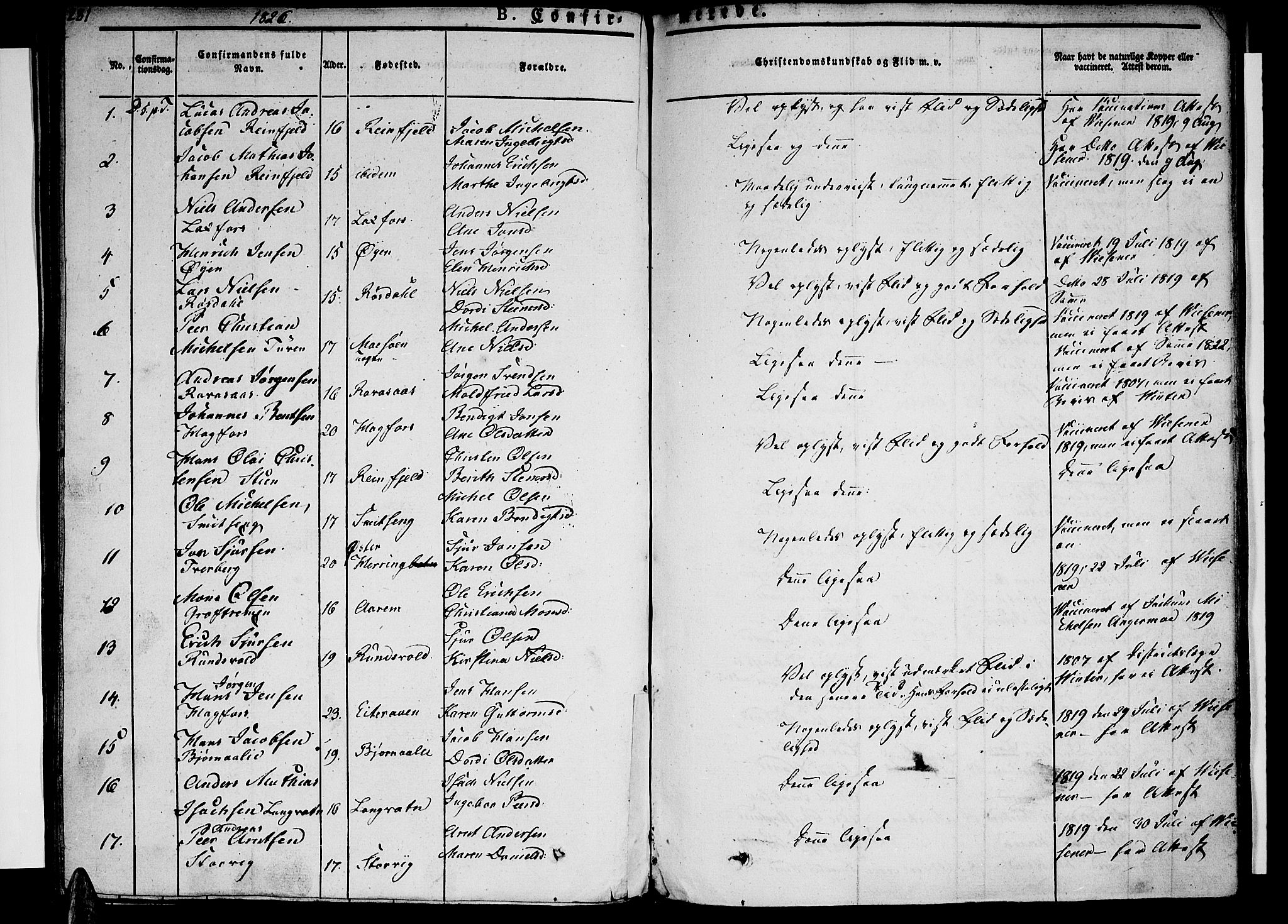 Ministerialprotokoller, klokkerbøker og fødselsregistre - Nordland, SAT/A-1459/820/L0289: Parish register (official) no. 820A10, 1826-1845, p. 281