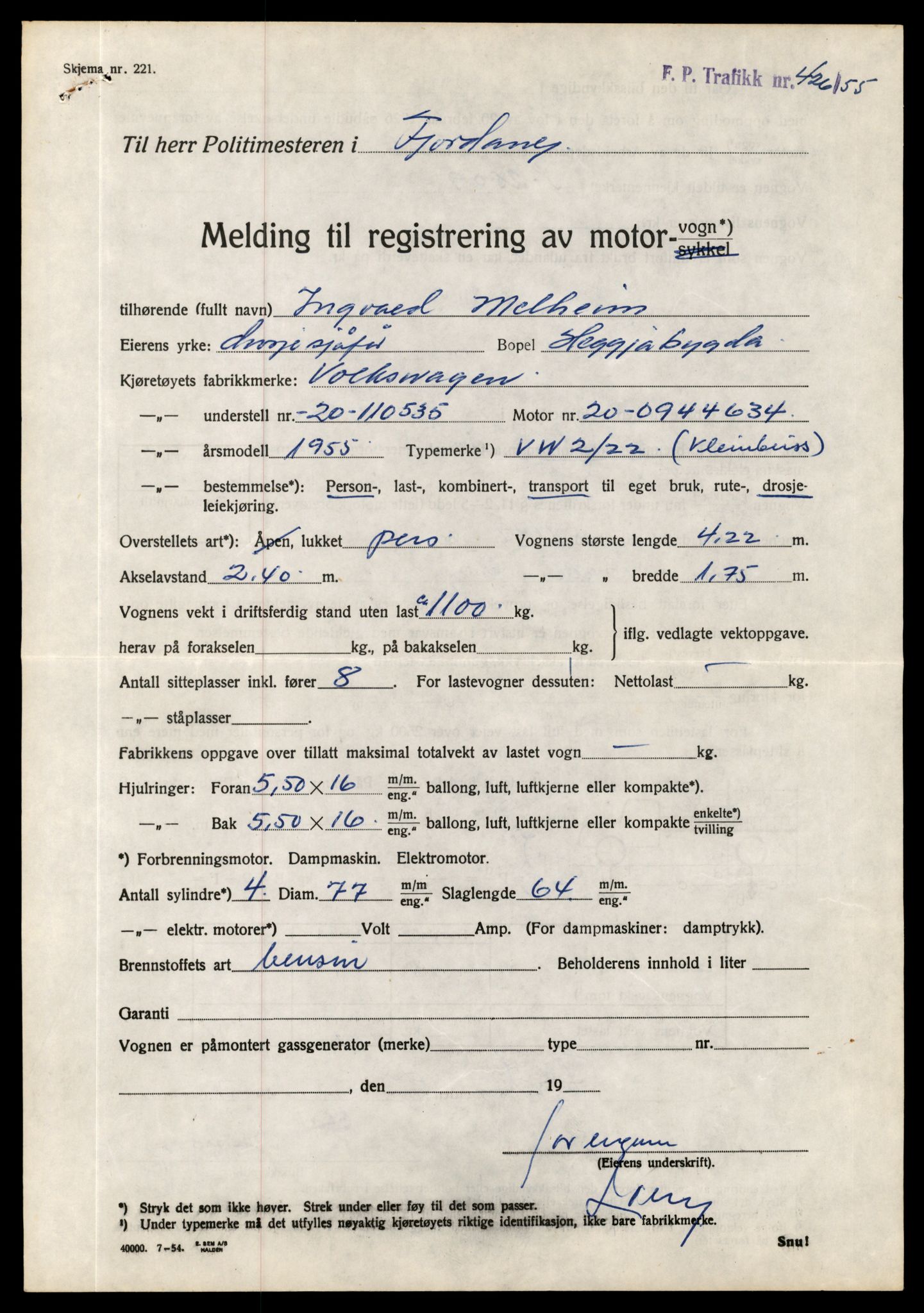 Møre og Romsdal vegkontor - Ålesund trafikkstasjon, AV/SAT-A-4099/F/Fe/L0012: Registreringskort for kjøretøy T 1290 - T 1450, 1927-1998, p. 33