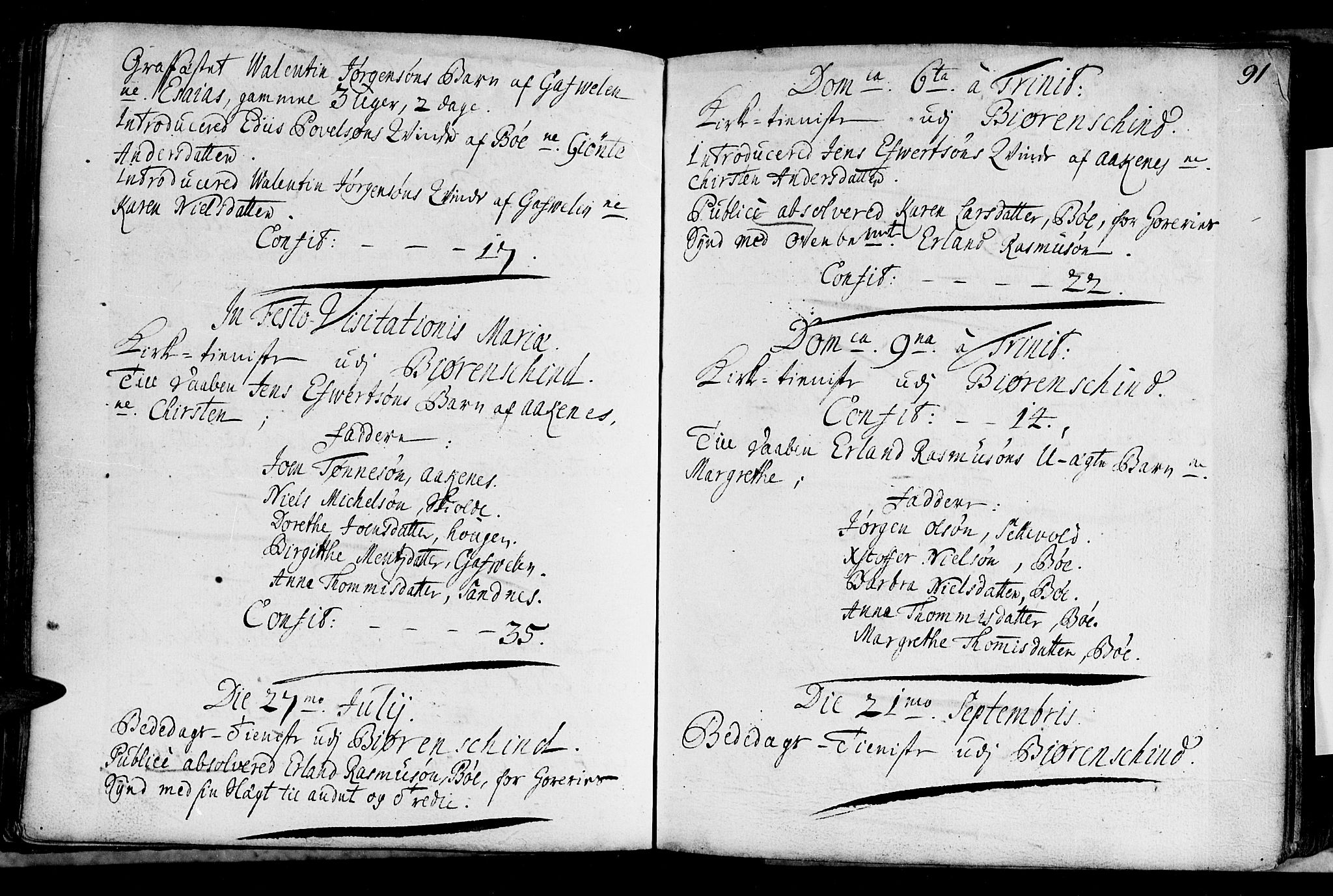 Ministerialprotokoller, klokkerbøker og fødselsregistre - Nordland, SAT/A-1459/897/L1393: Parish register (official) no. 897A01 /3, 1715-1727, p. 91
