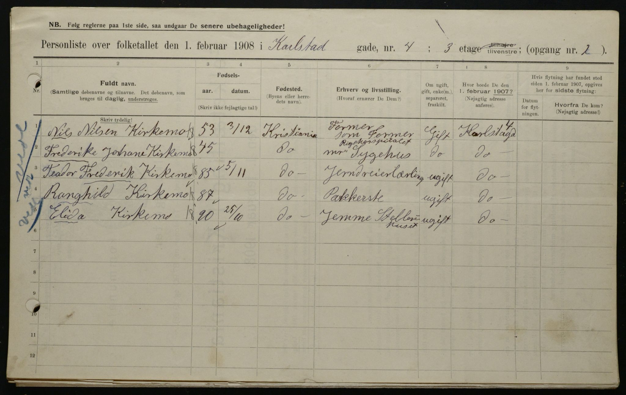 OBA, Municipal Census 1908 for Kristiania, 1908, p. 43904