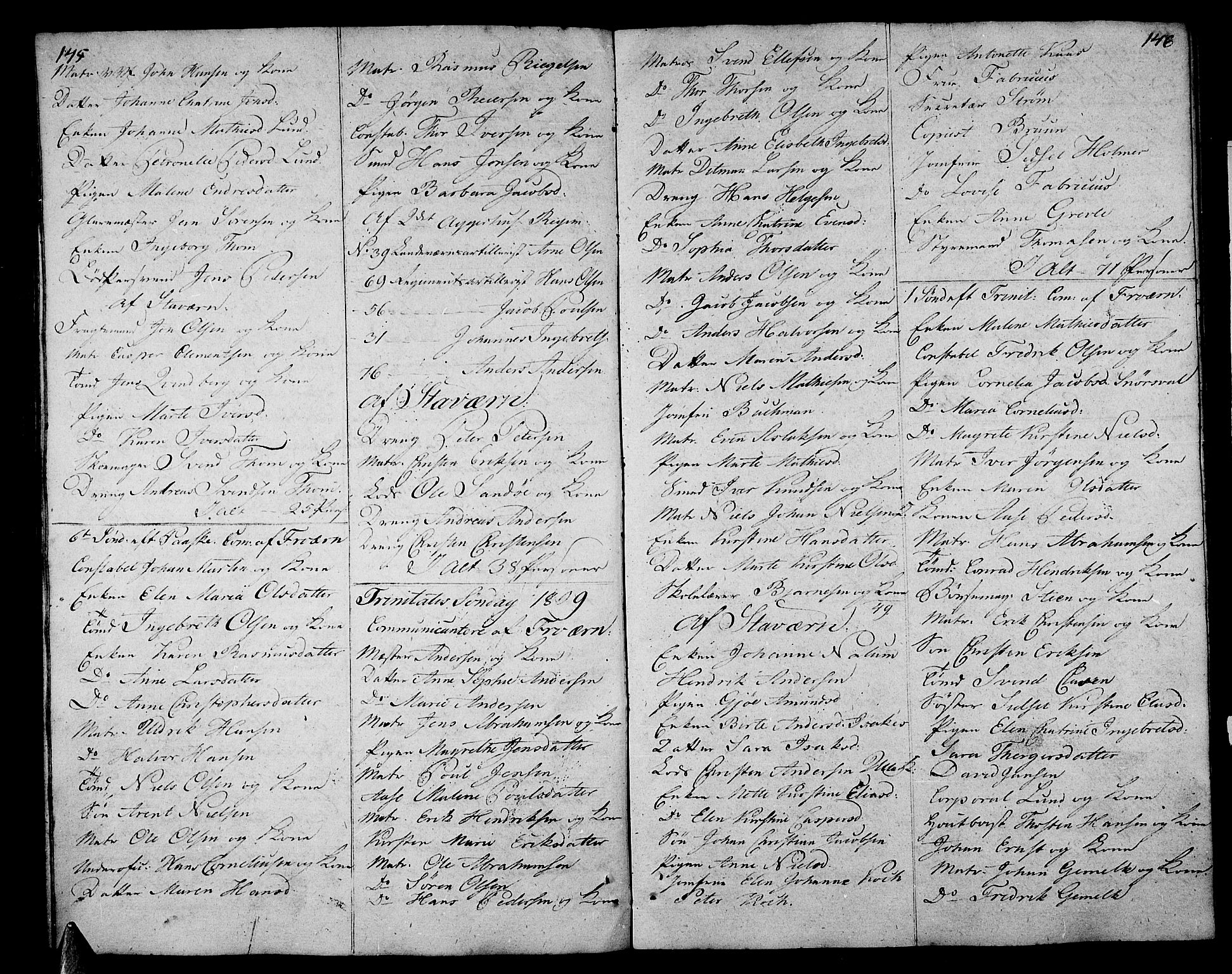 Stavern kirkebøker, AV/SAKO-A-318/F/Fa/L0005: Parish register (official) no. 5, 1800-1816, p. 145-146