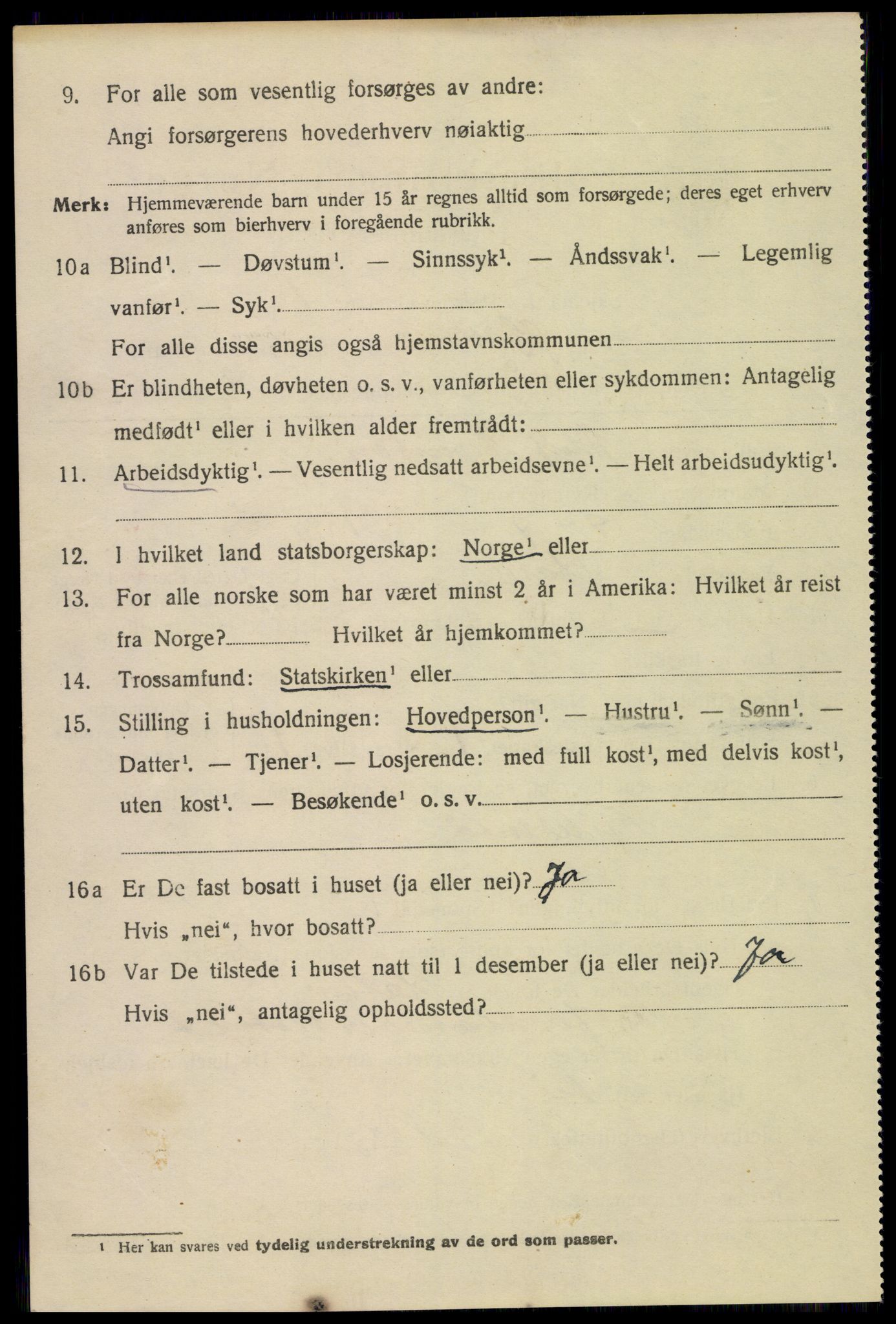 SAH, 1920 census for Hamar, 1920, p. 8846
