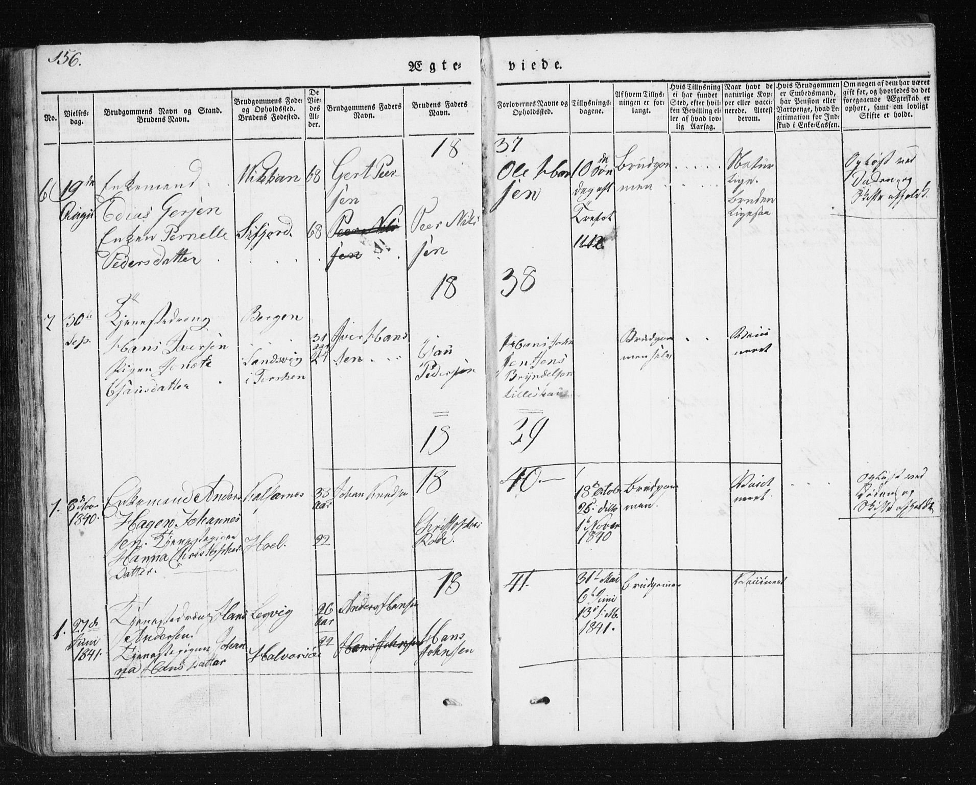 Berg sokneprestkontor, SATØ/S-1318/G/Ga/Gab/L0011klokker: Parish register (copy) no. 11, 1833-1878, p. 156