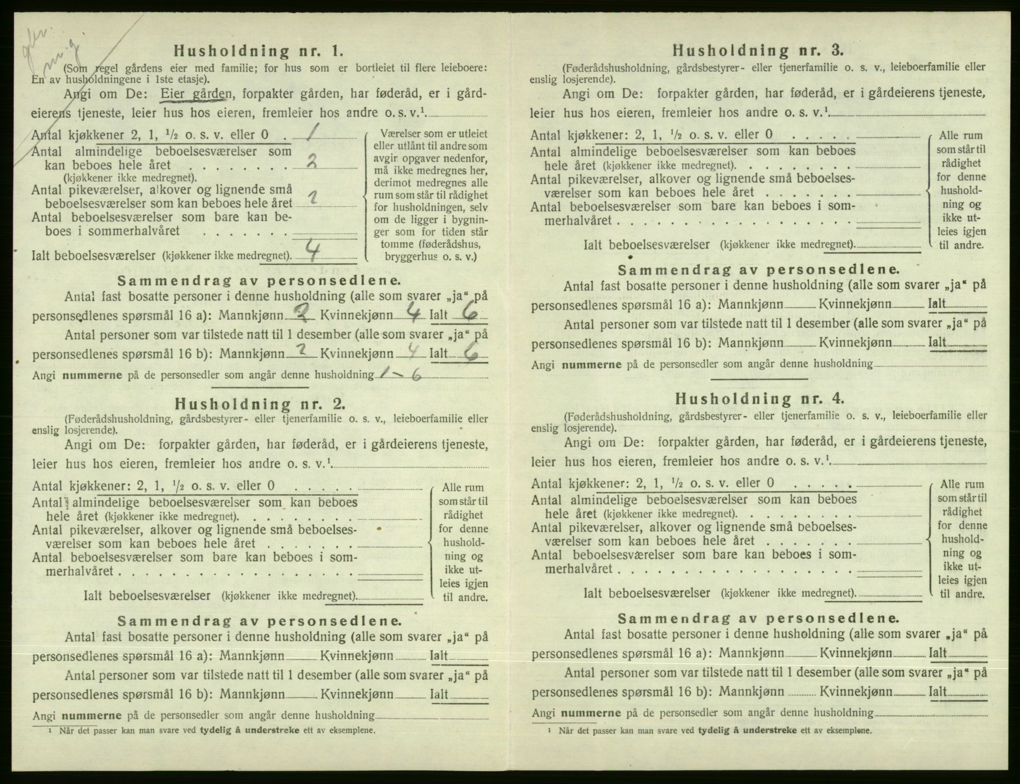 SAB, 1920 census for Voss, 1920, p. 2028