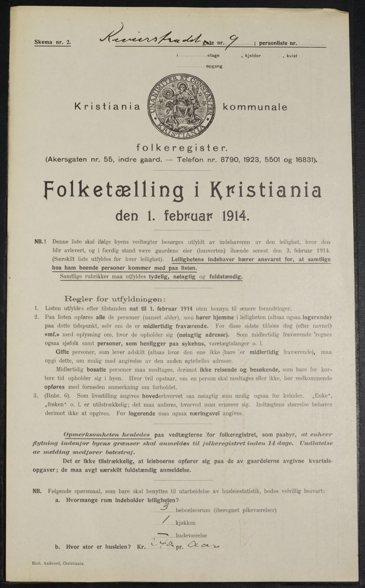 OBA, Municipal Census 1914 for Kristiania, 1914, p. 82849