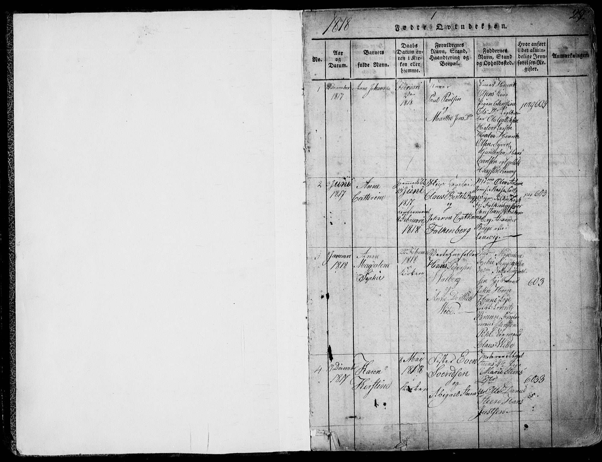 Larvik kirkebøker, AV/SAKO-A-352/F/Fb/L0002: Parish register (official) no. II 2, 1818-1842, p. 28-29