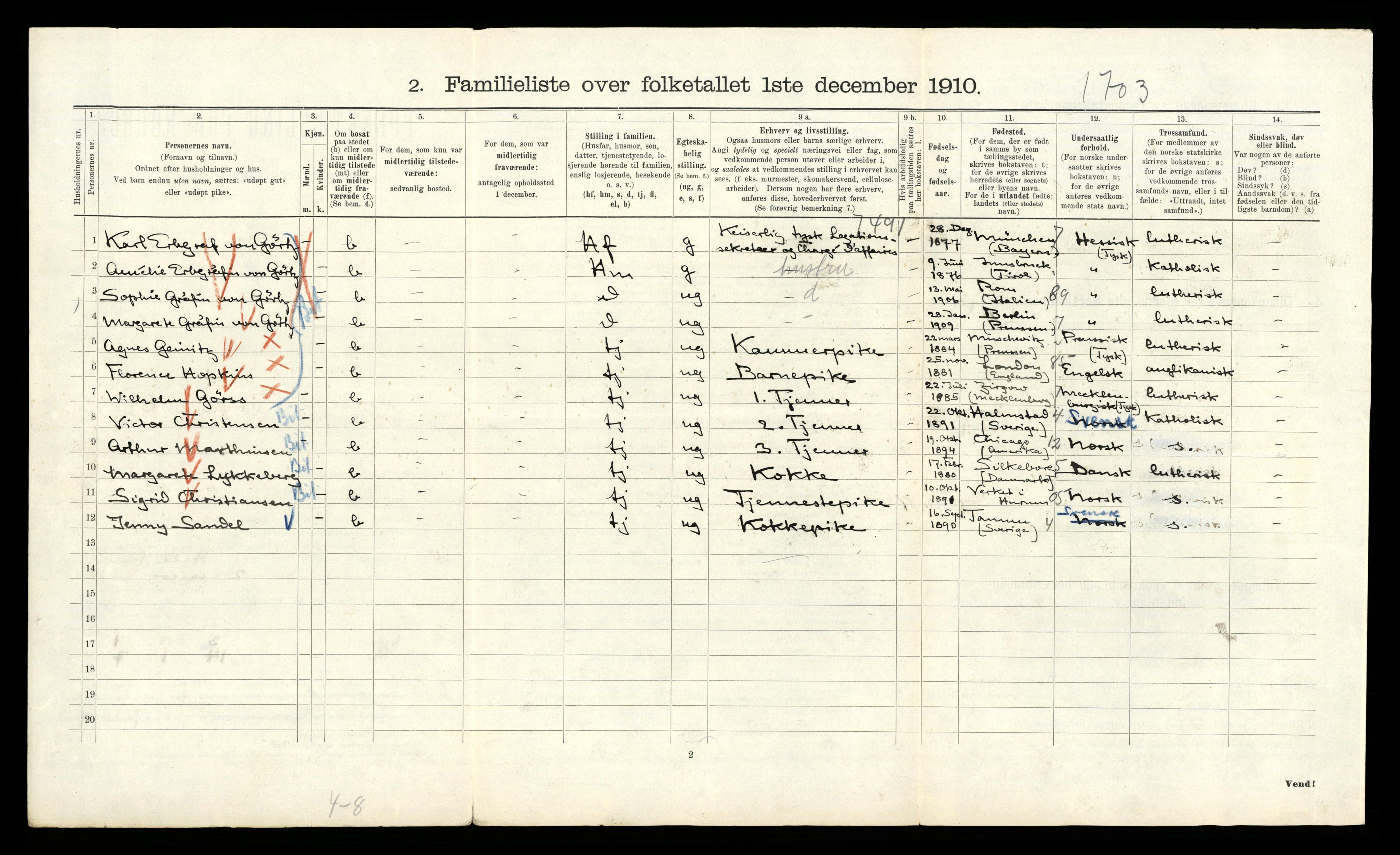 RA, 1910 census for Kristiania, 1910, p. 43310