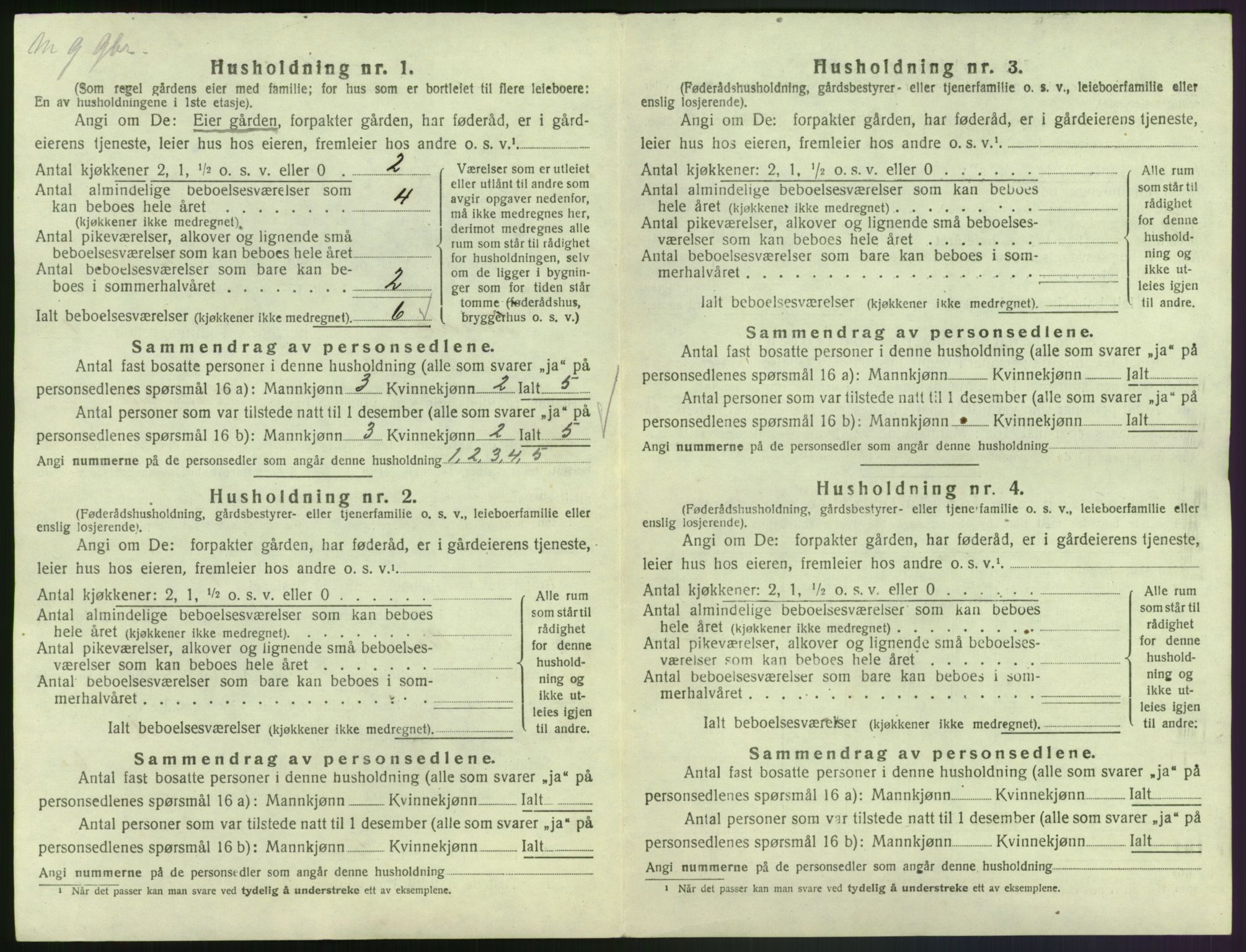 SAK, 1920 census for Laudal, 1920, p. 29