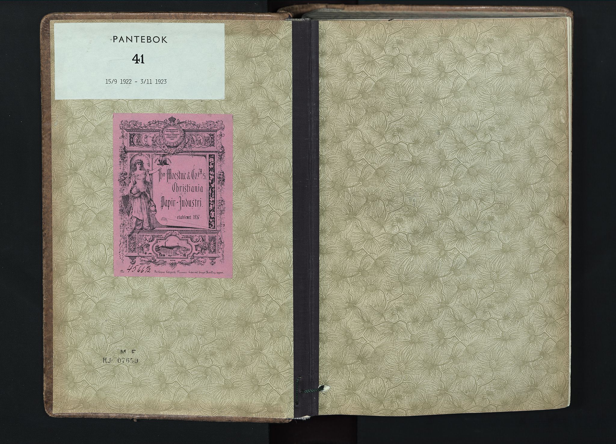 Romsdal sorenskriveri, AV/SAT-A-4149/1/2/2C/L0047: Mortgage book no. 41, 1922-1923