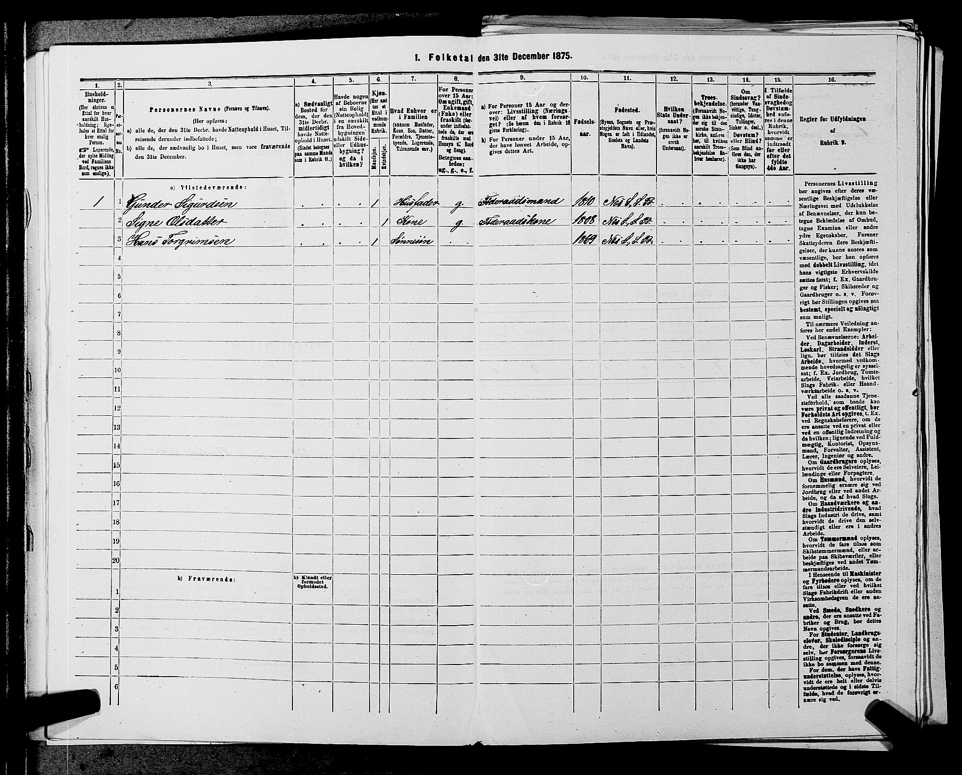 SAKO, 1875 census for 0822P Sauherad, 1875, p. 1178