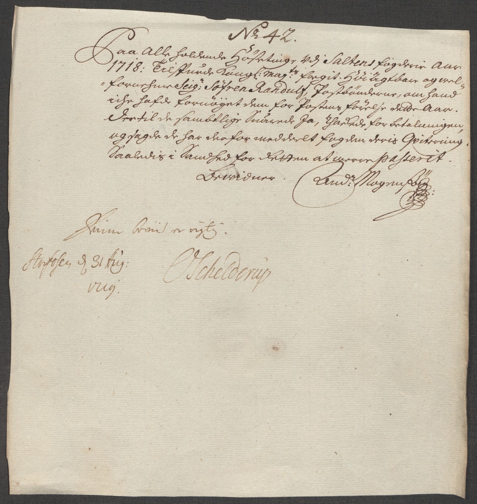 Rentekammeret inntil 1814, Reviderte regnskaper, Fogderegnskap, AV/RA-EA-4092/R66/L4588: Fogderegnskap Salten, 1718, p. 390