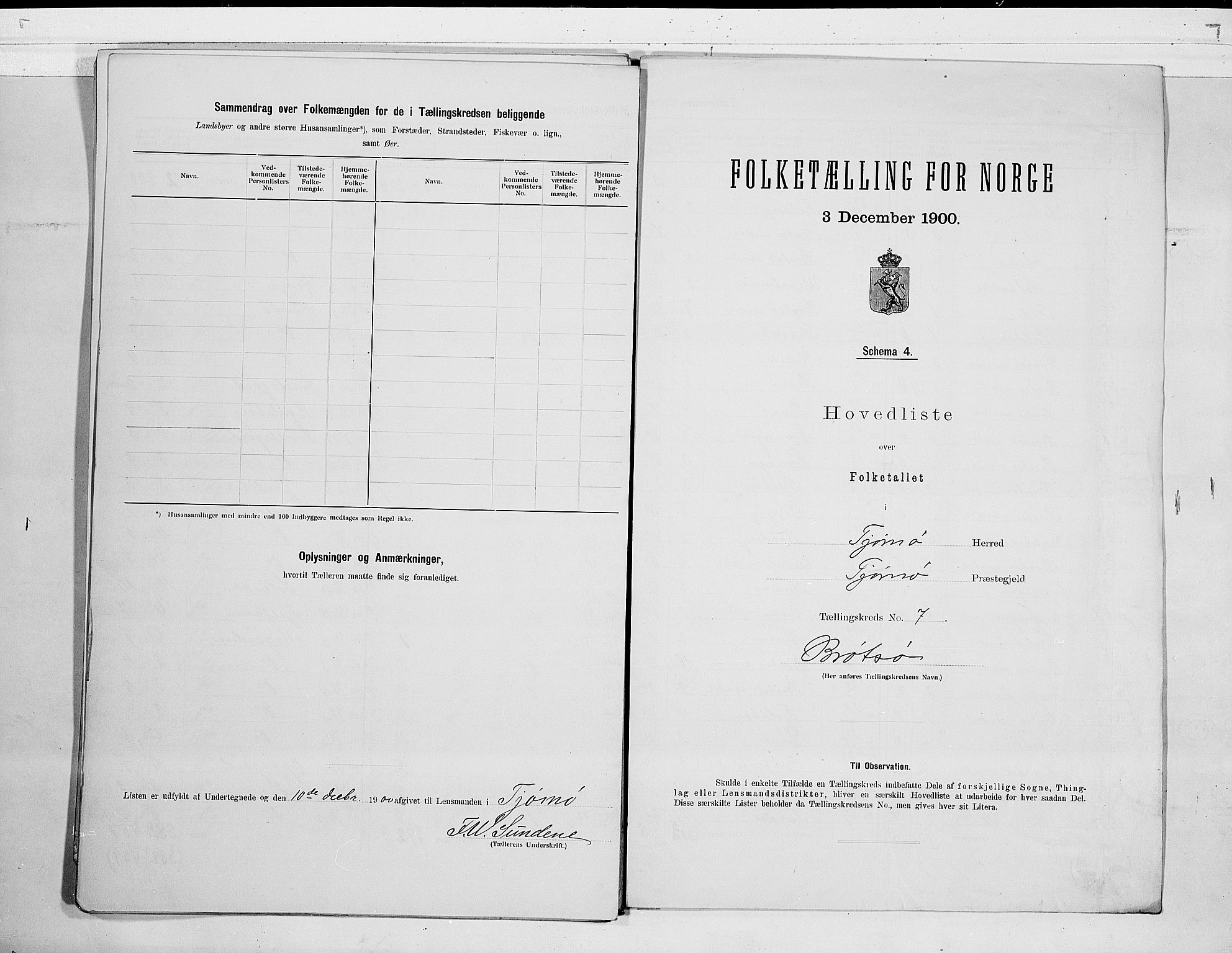 RA, 1900 census for Tjøme, 1900, p. 20