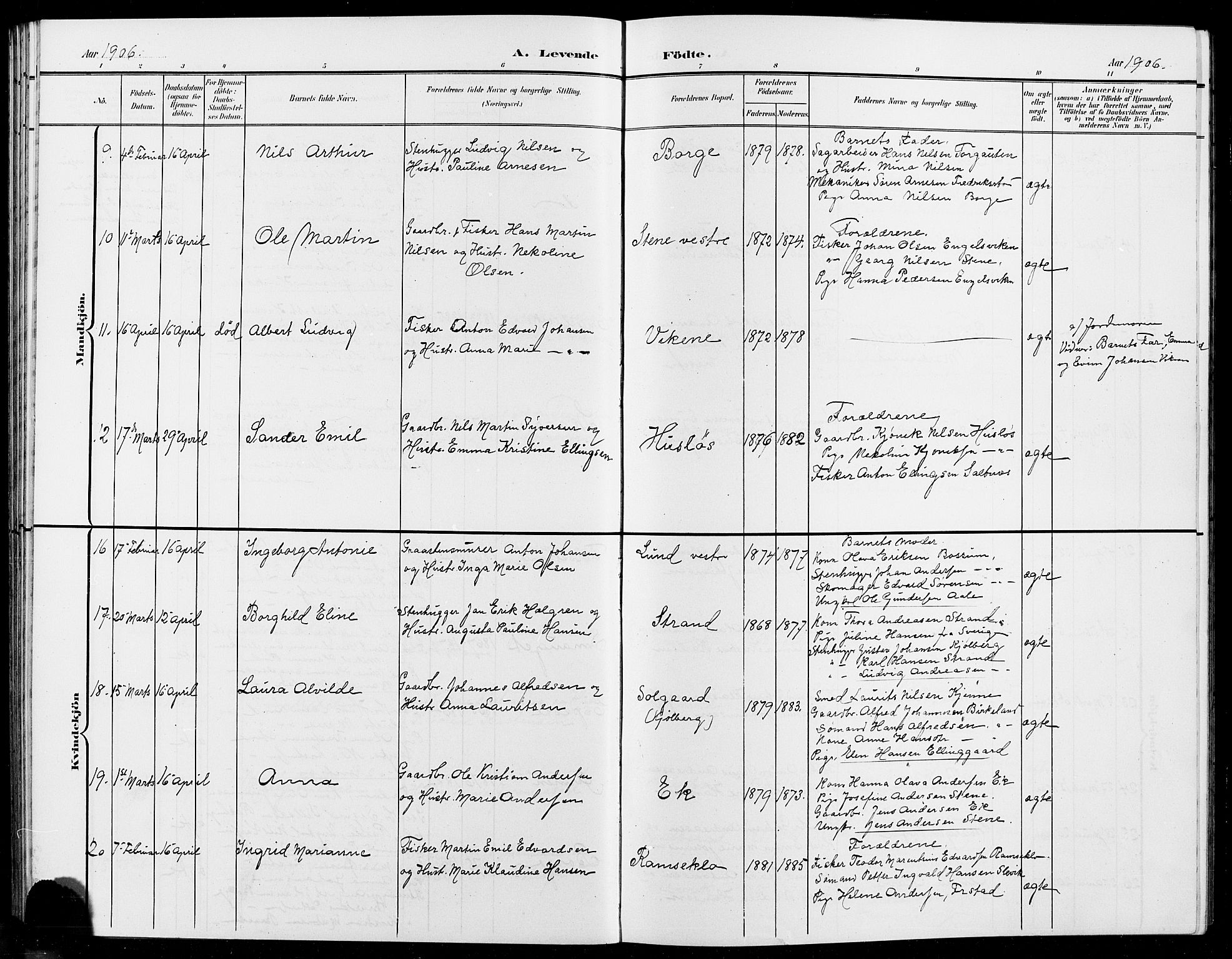 Onsøy prestekontor Kirkebøker, AV/SAO-A-10914/G/Ga/L0002: Parish register (copy) no. I 2, 1903-1909