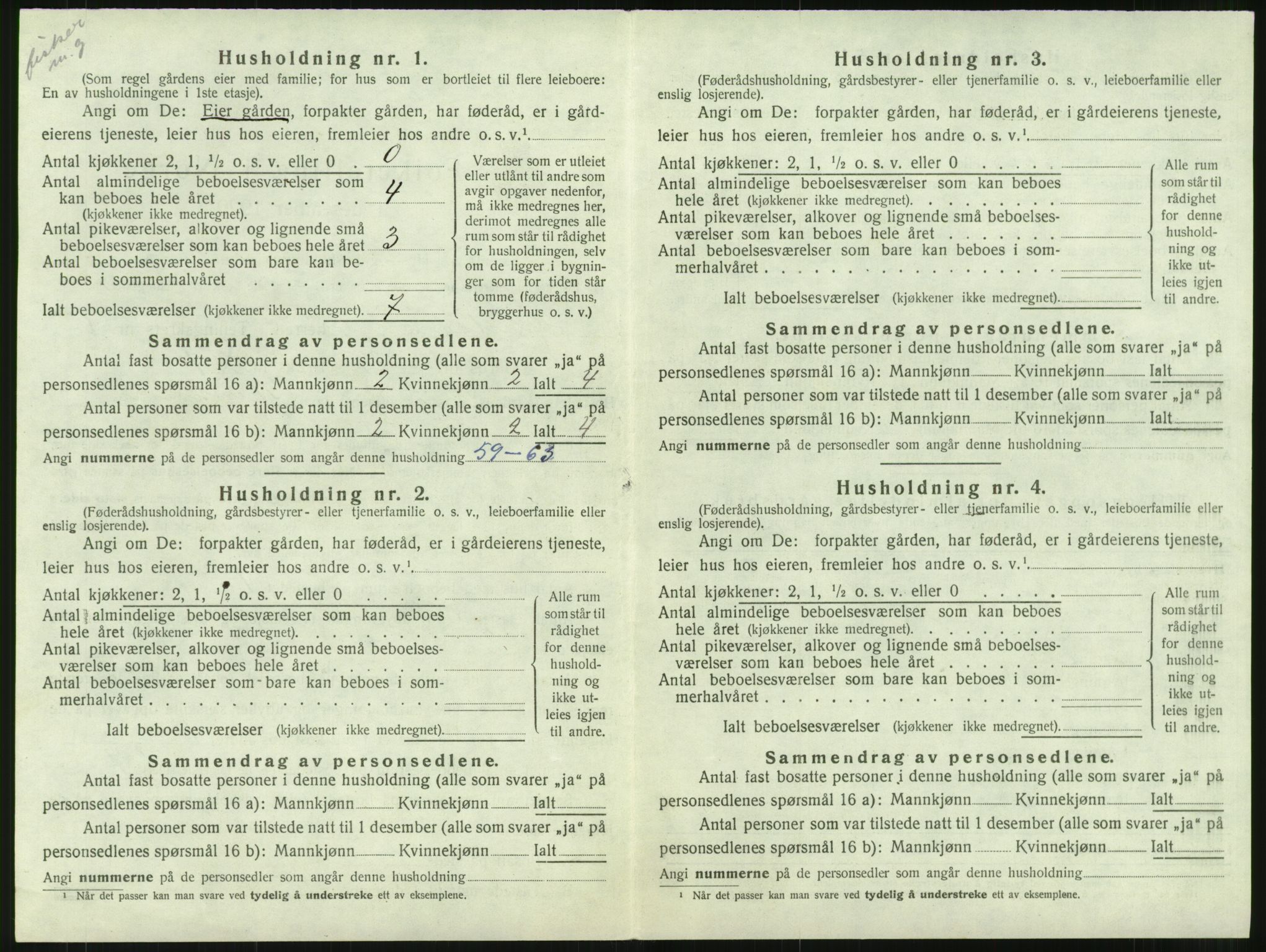 SAT, 1920 census for Hustad, 1920, p. 628