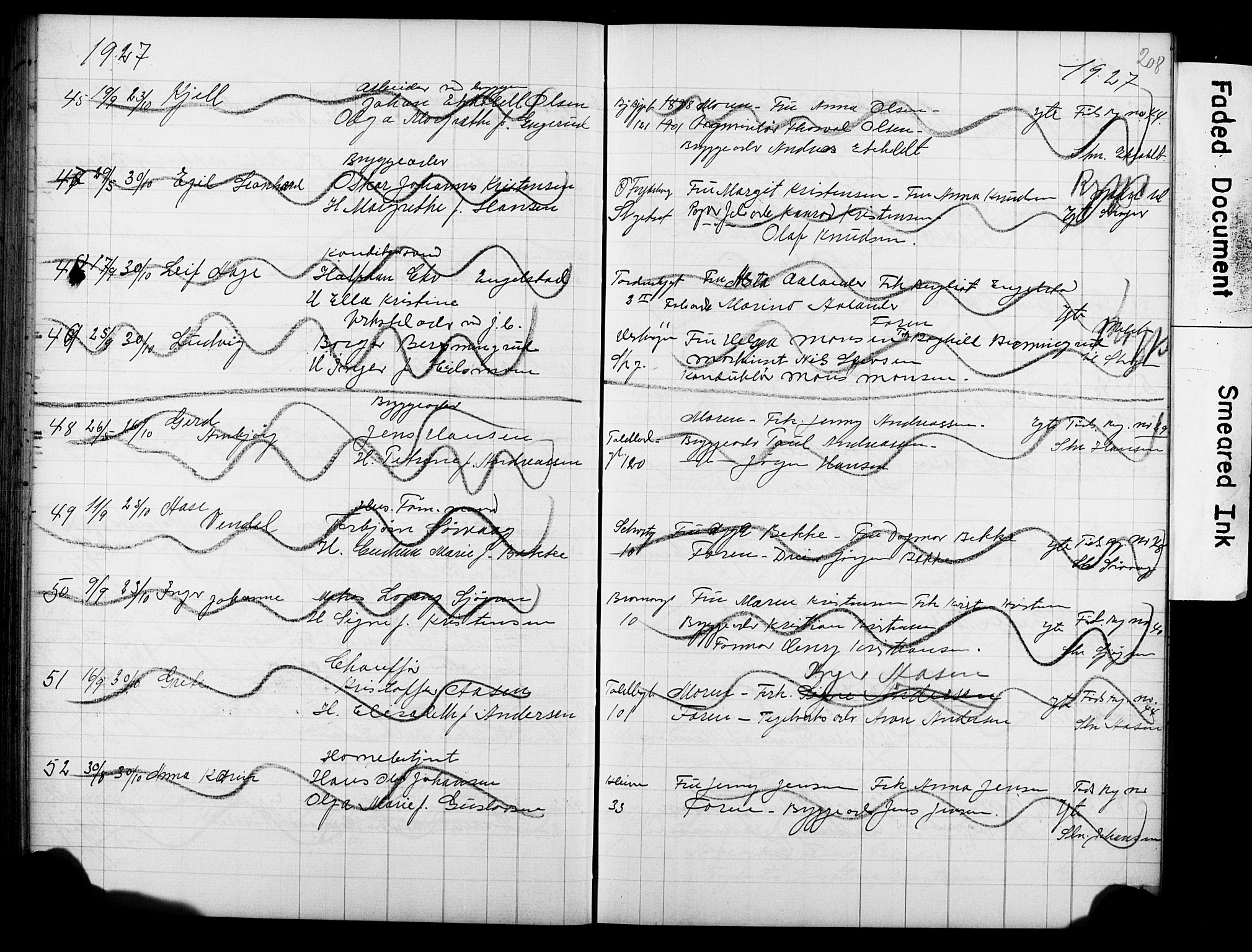 Strømsø kirkebøker, SAKO/A-246/Y/Ya/L0007: Parish register draft no. I 7, 1915-1932, p. 208