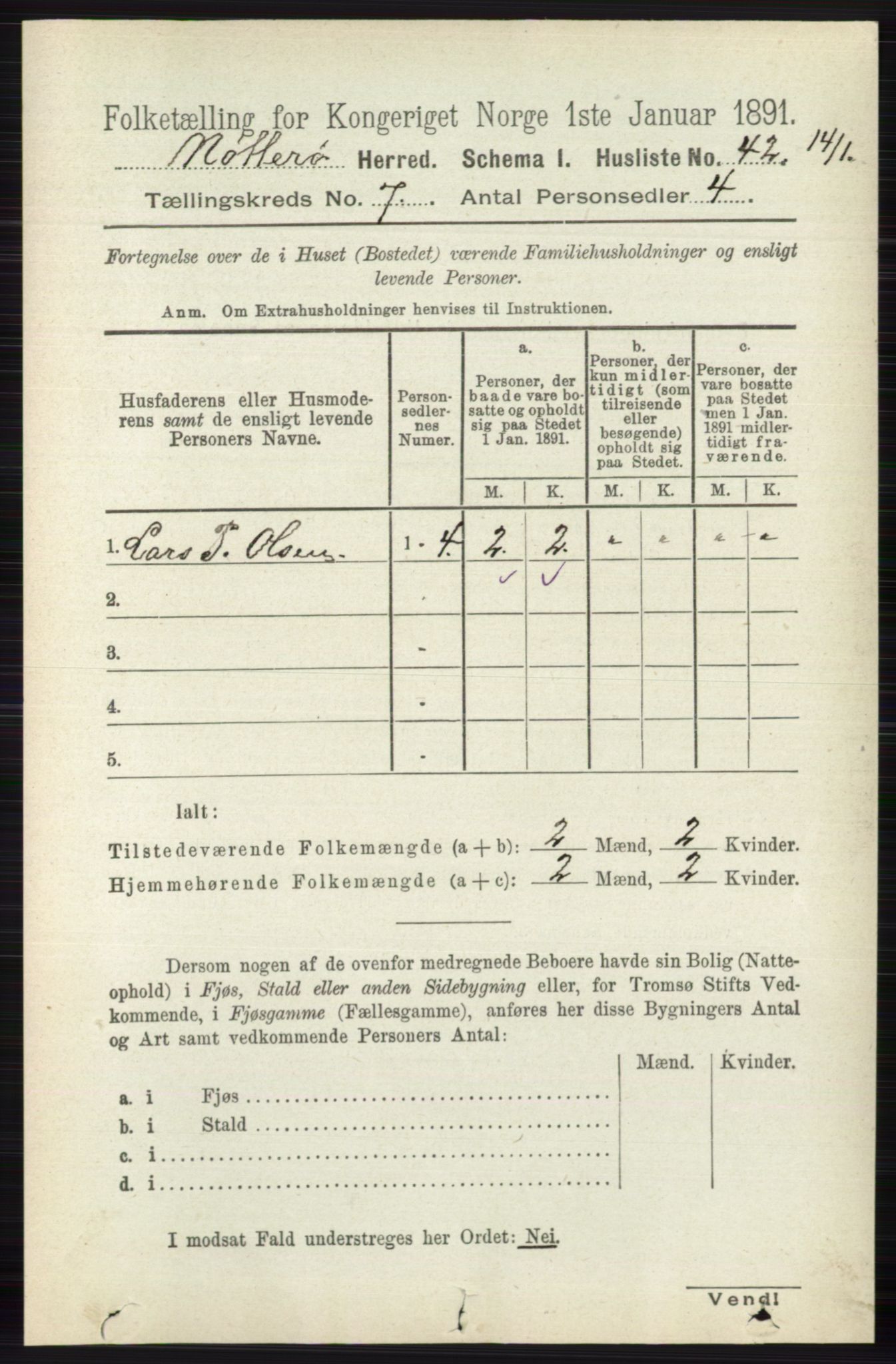 RA, 1891 census for 0722 Nøtterøy, 1891, p. 3464