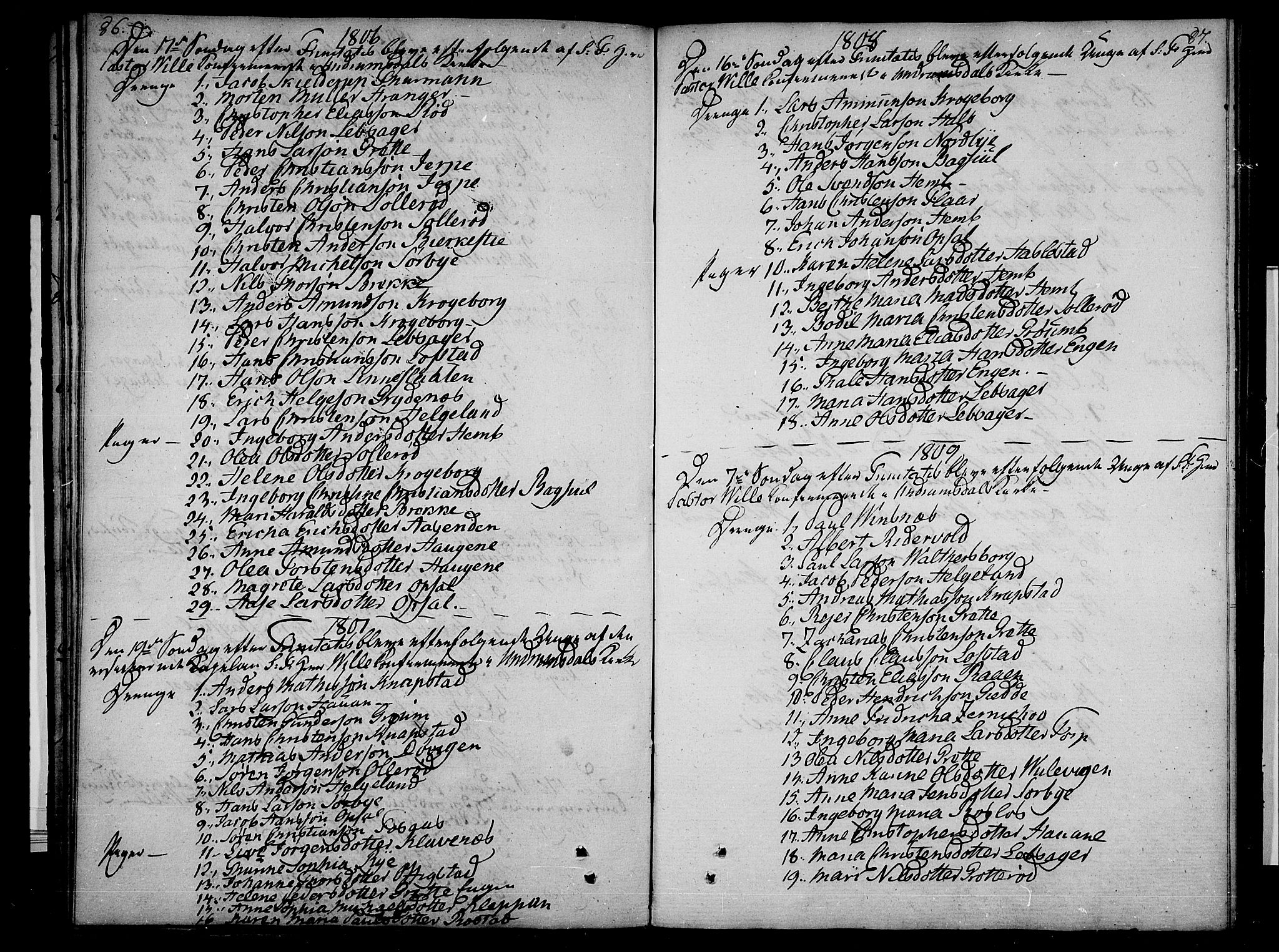 Våle kirkebøker, AV/SAKO-A-334/F/Fb/L0001: Parish register (official) no. II 1, 1774-1814, p. 86-87