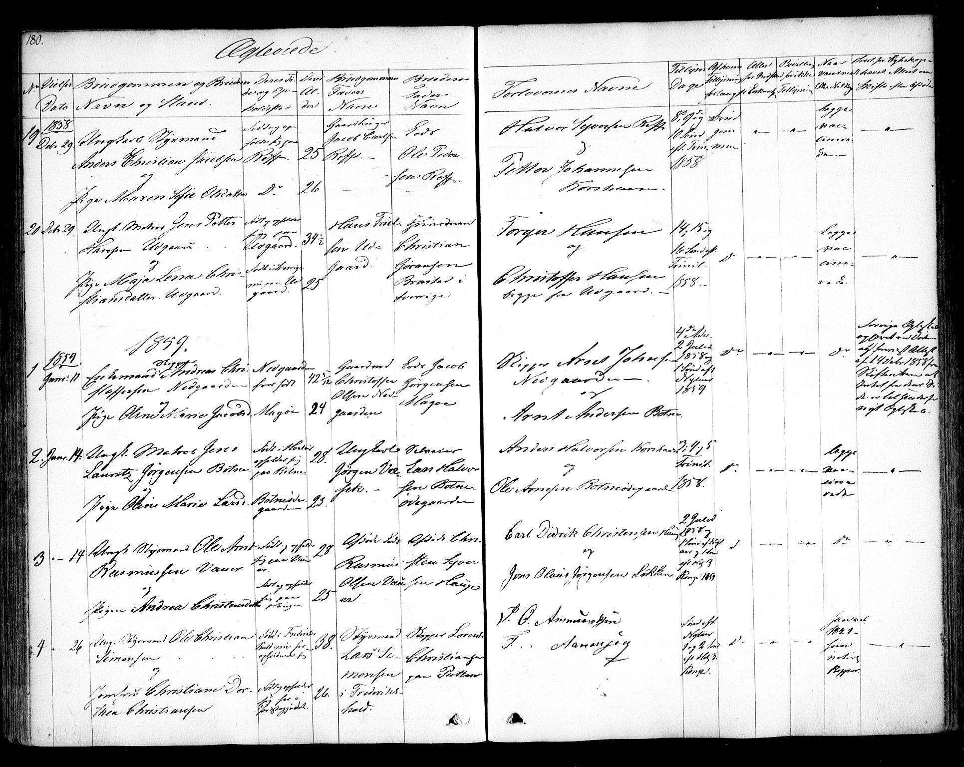 Hvaler prestekontor Kirkebøker, SAO/A-2001/F/Fa/L0006: Parish register (official) no. I 6, 1846-1863, p. 180