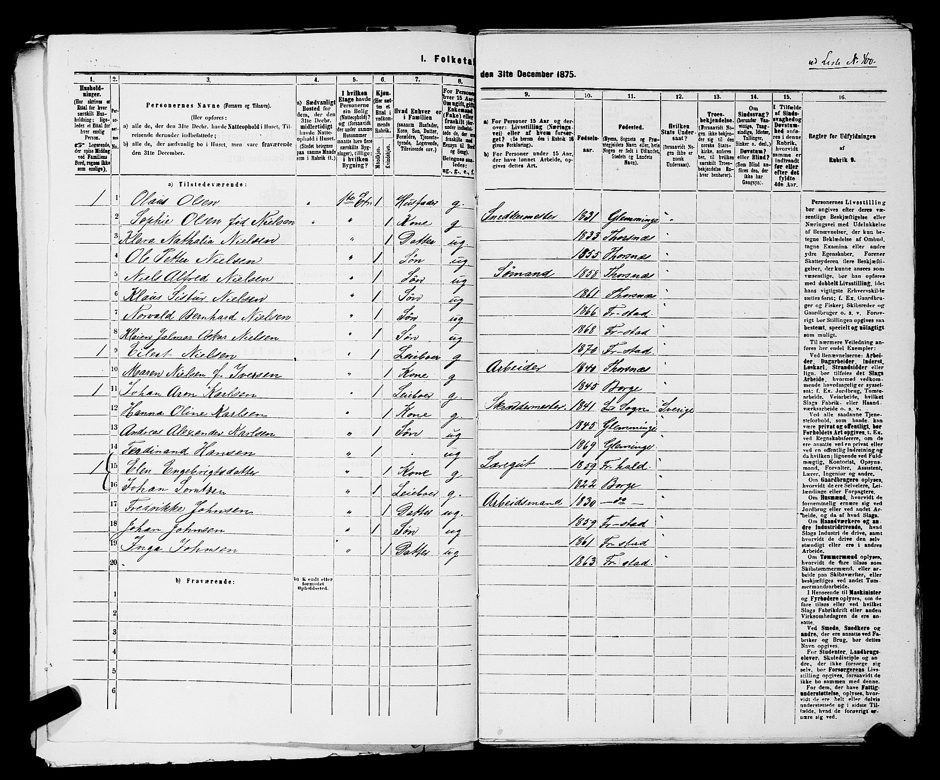 RA, 1875 census for 0103B Fredrikstad/Fredrikstad, 1875, p. 941