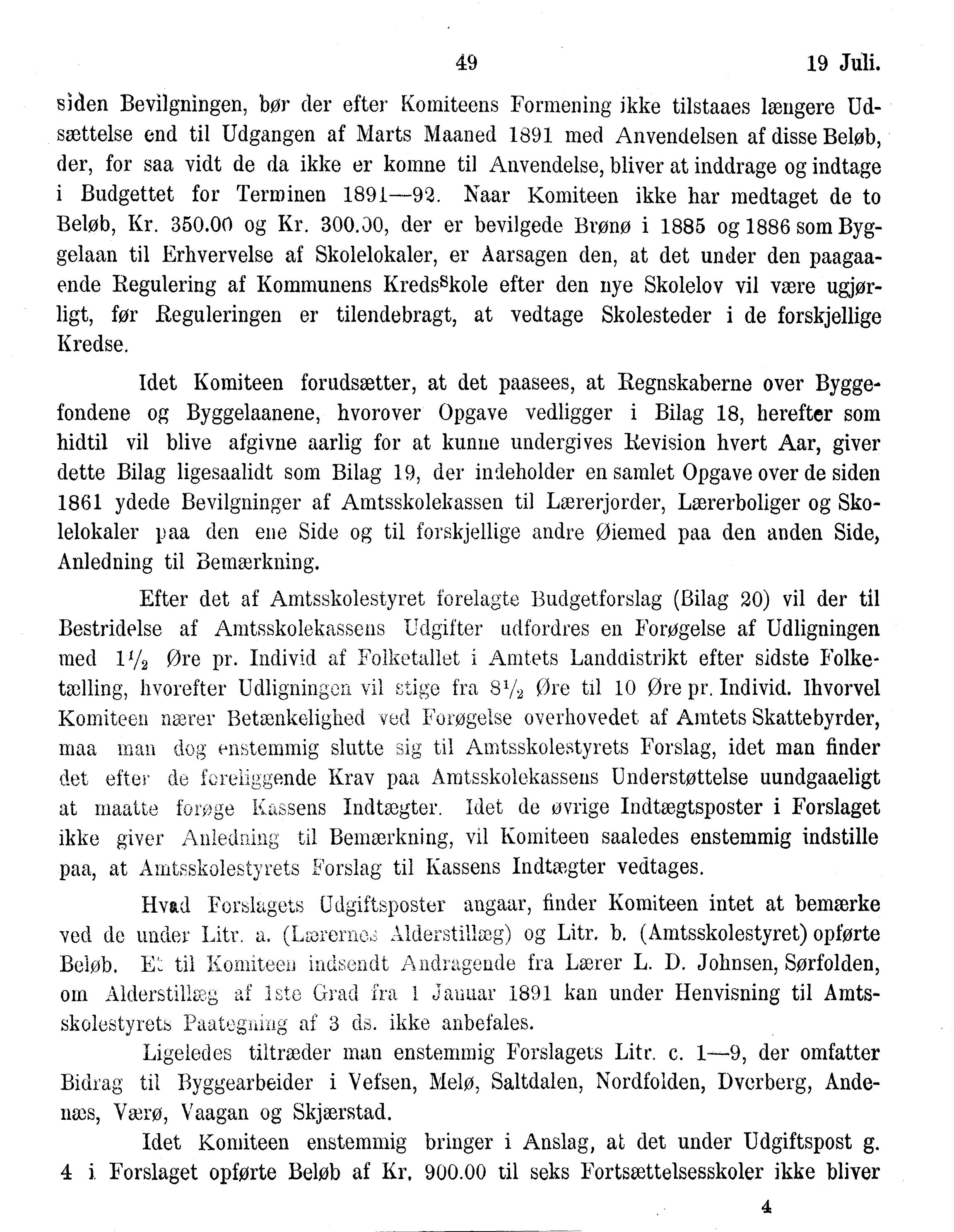 Nordland Fylkeskommune. Fylkestinget, AIN/NFK-17/176/A/Ac/L0015: Fylkestingsforhandlinger 1886-1890, 1886-1890