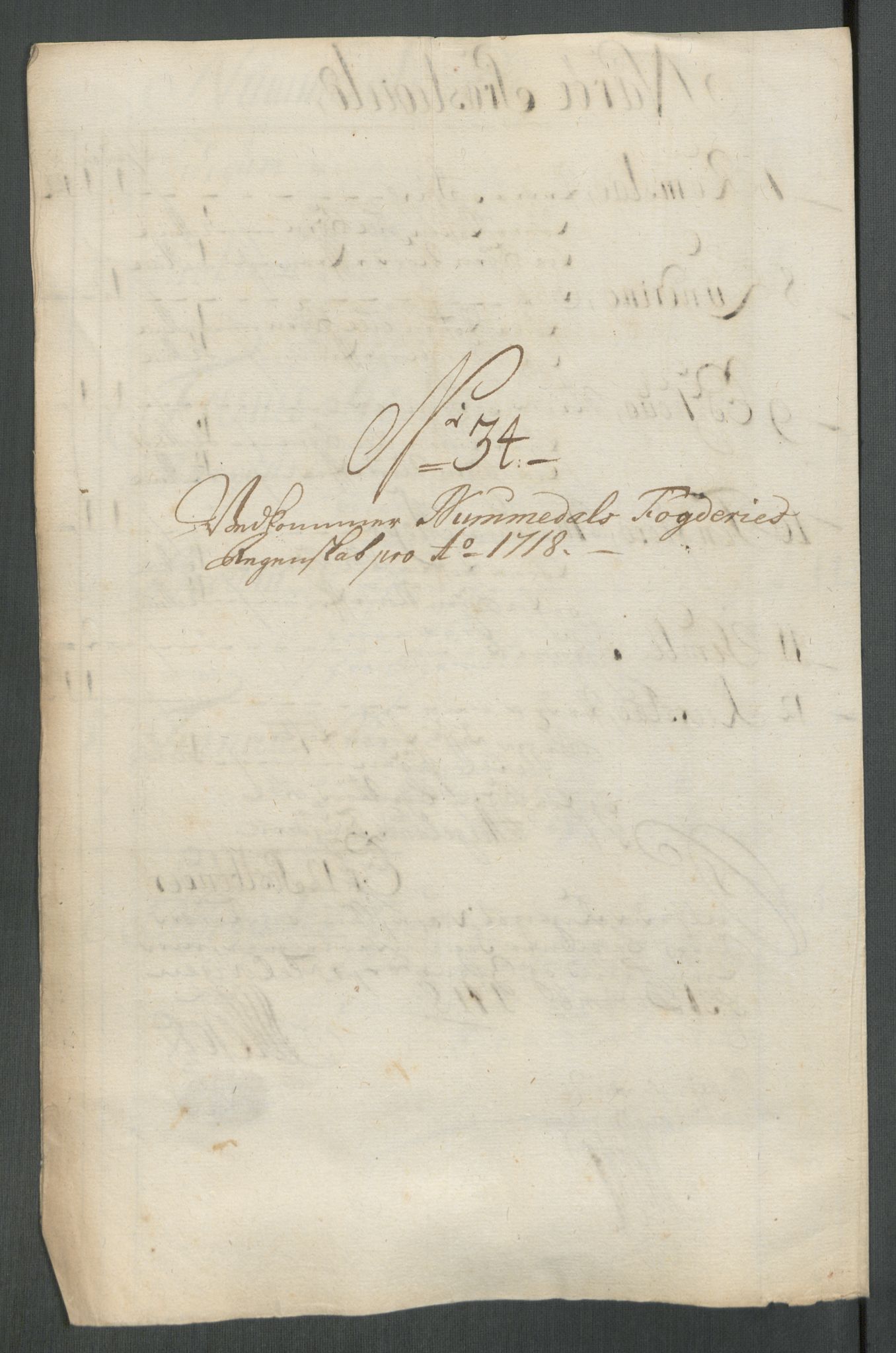 Rentekammeret inntil 1814, Reviderte regnskaper, Fogderegnskap, AV/RA-EA-4092/R64/L4439: Fogderegnskap Namdal, 1718, p. 211