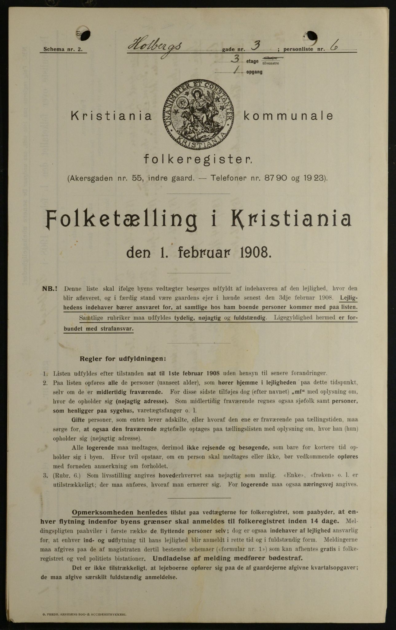 OBA, Municipal Census 1908 for Kristiania, 1908, p. 36203