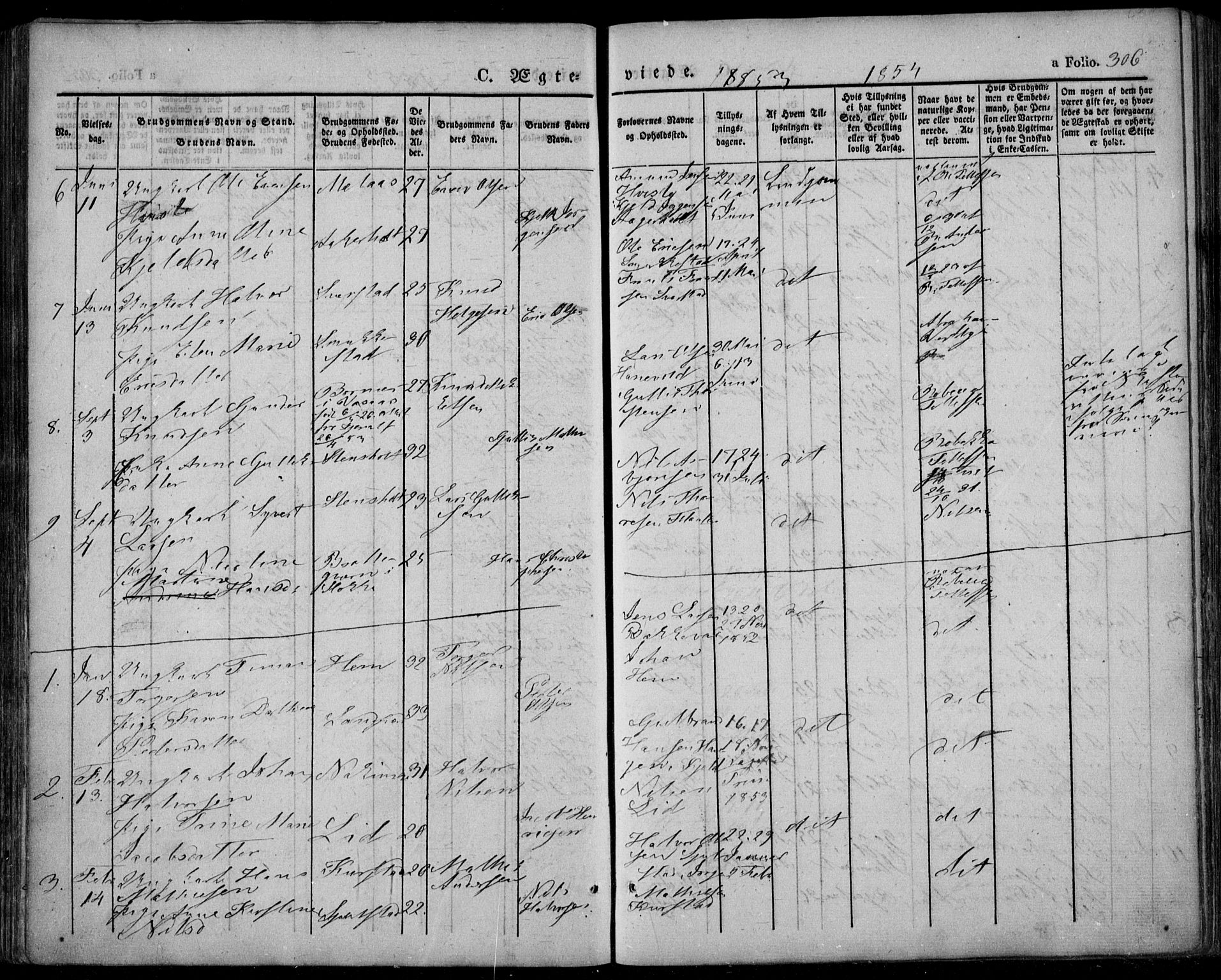 Lardal kirkebøker, SAKO/A-350/F/Fa/L0006: Parish register (official) no. I 6, 1835-1860, p. 306