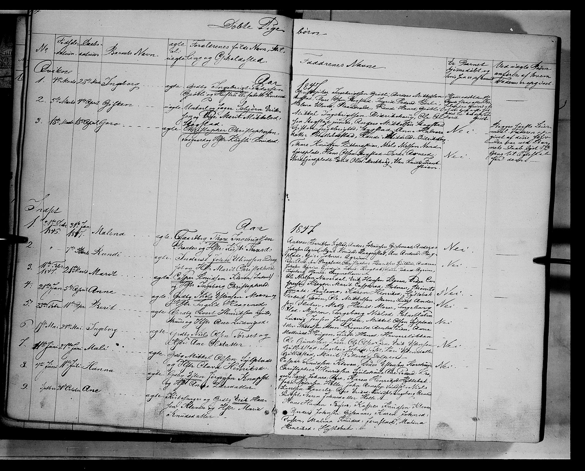 Kvikne prestekontor, SAH/PREST-064/H/Ha/Haa/L0005: Parish register (official) no. 5, 1841-1862, p. 17