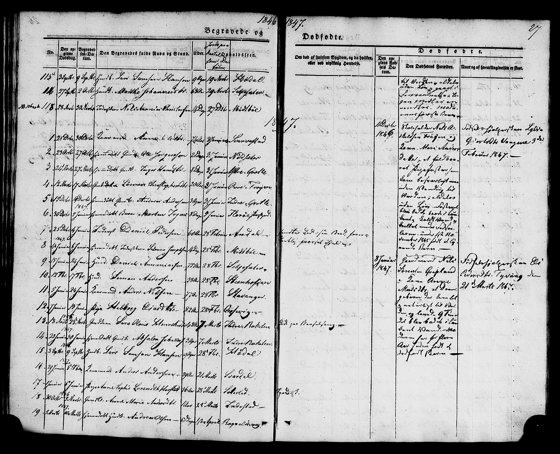 Kinn sokneprestembete, AV/SAB-A-80801/H/Haa/Haaa/L0011: Parish register (official) no. A 11, 1841-1855, p. 27