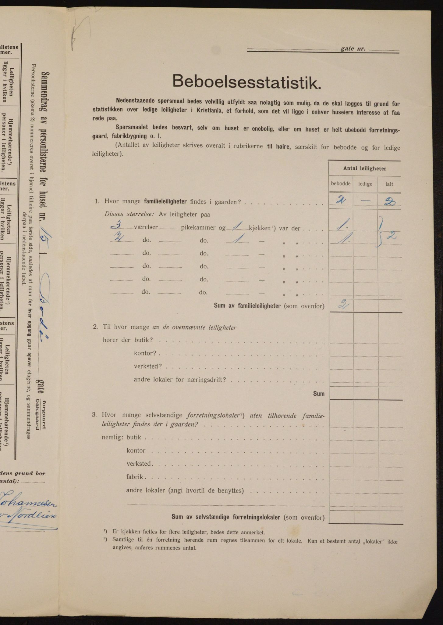 OBA, Municipal Census 1912 for Kristiania, 1912, p. 6640