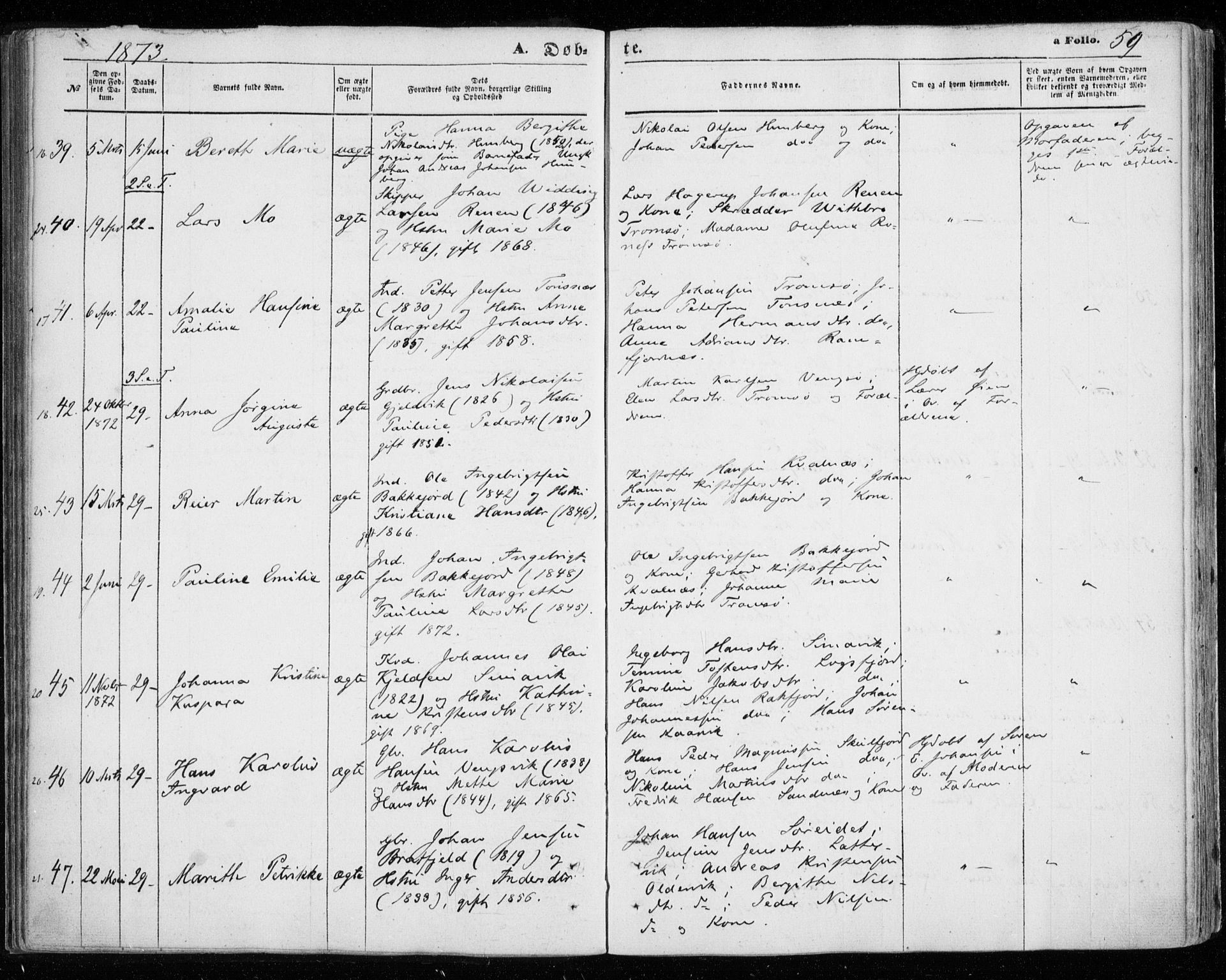 Tromsøysund sokneprestkontor, AV/SATØ-S-1304/G/Ga/L0002kirke: Parish register (official) no. 2, 1867-1875, p. 59