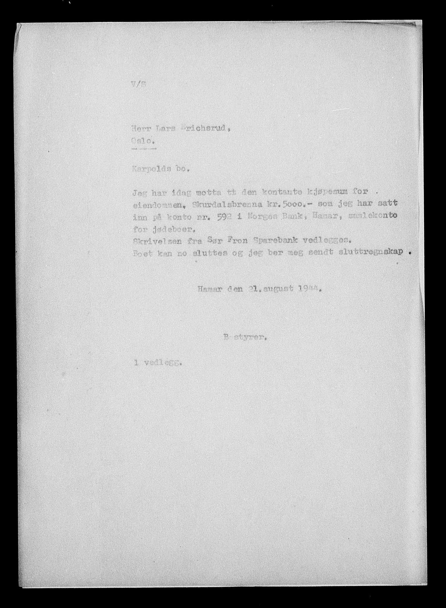 Justisdepartementet, Tilbakeføringskontoret for inndratte formuer, AV/RA-S-1564/H/Hc/Hcc/L0949: --, 1945-1947, p. 689