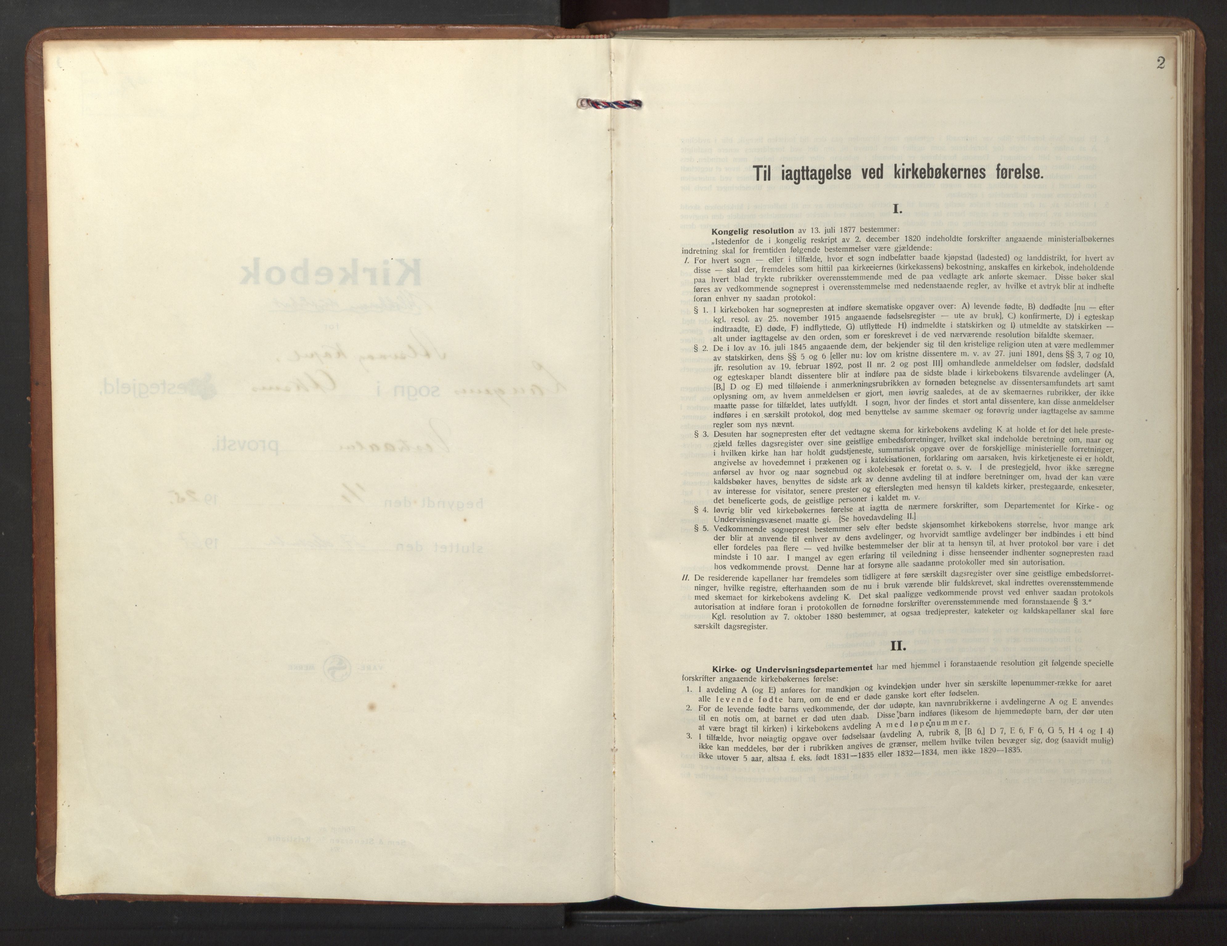 Ministerialprotokoller, klokkerbøker og fødselsregistre - Nordland, SAT/A-1459/894/L1363: Parish register (copy) no. 894C06, 1925-1967, p. 2