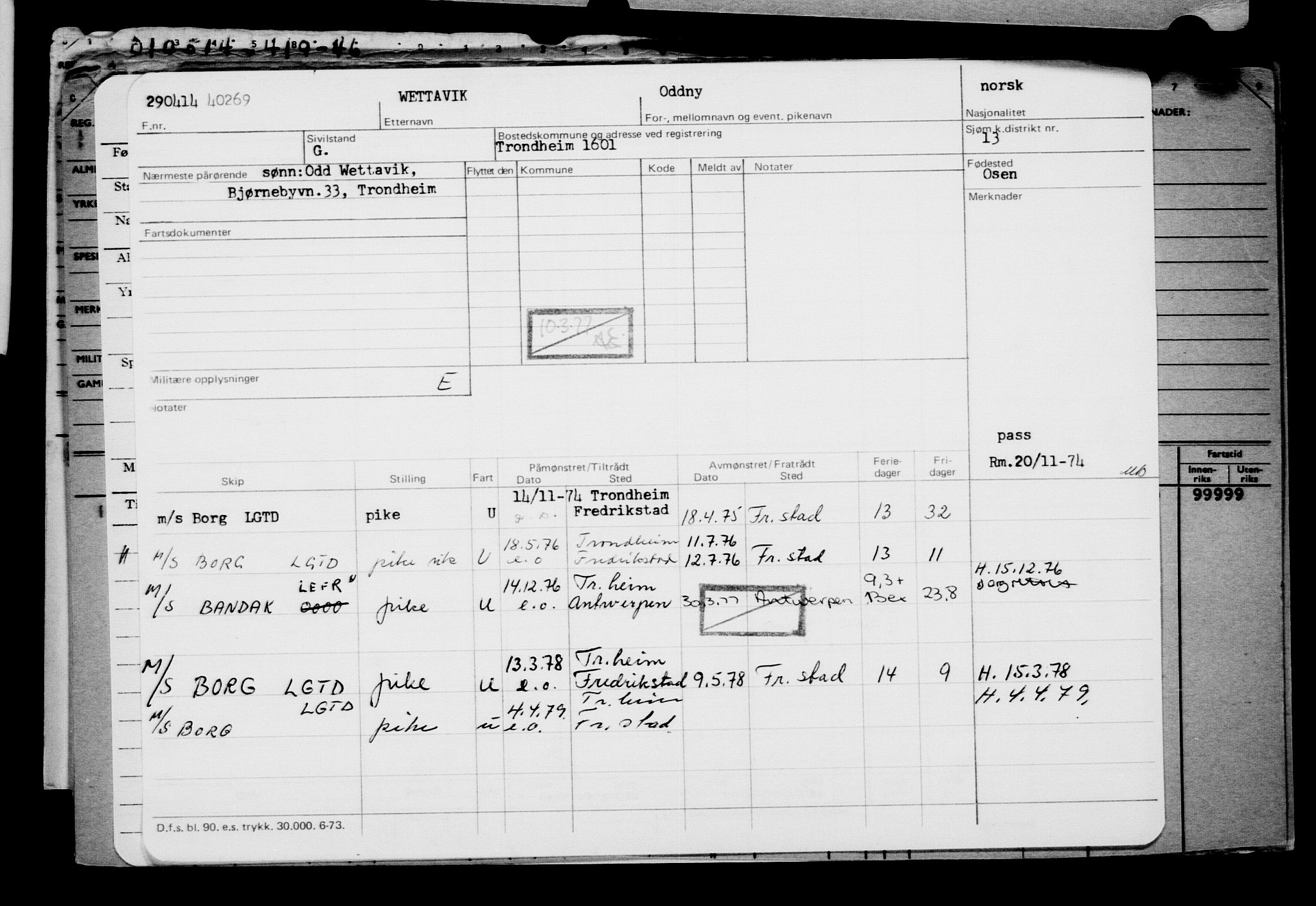 Direktoratet for sjømenn, AV/RA-S-3545/G/Gb/L0120: Hovedkort, 1914, p. 332